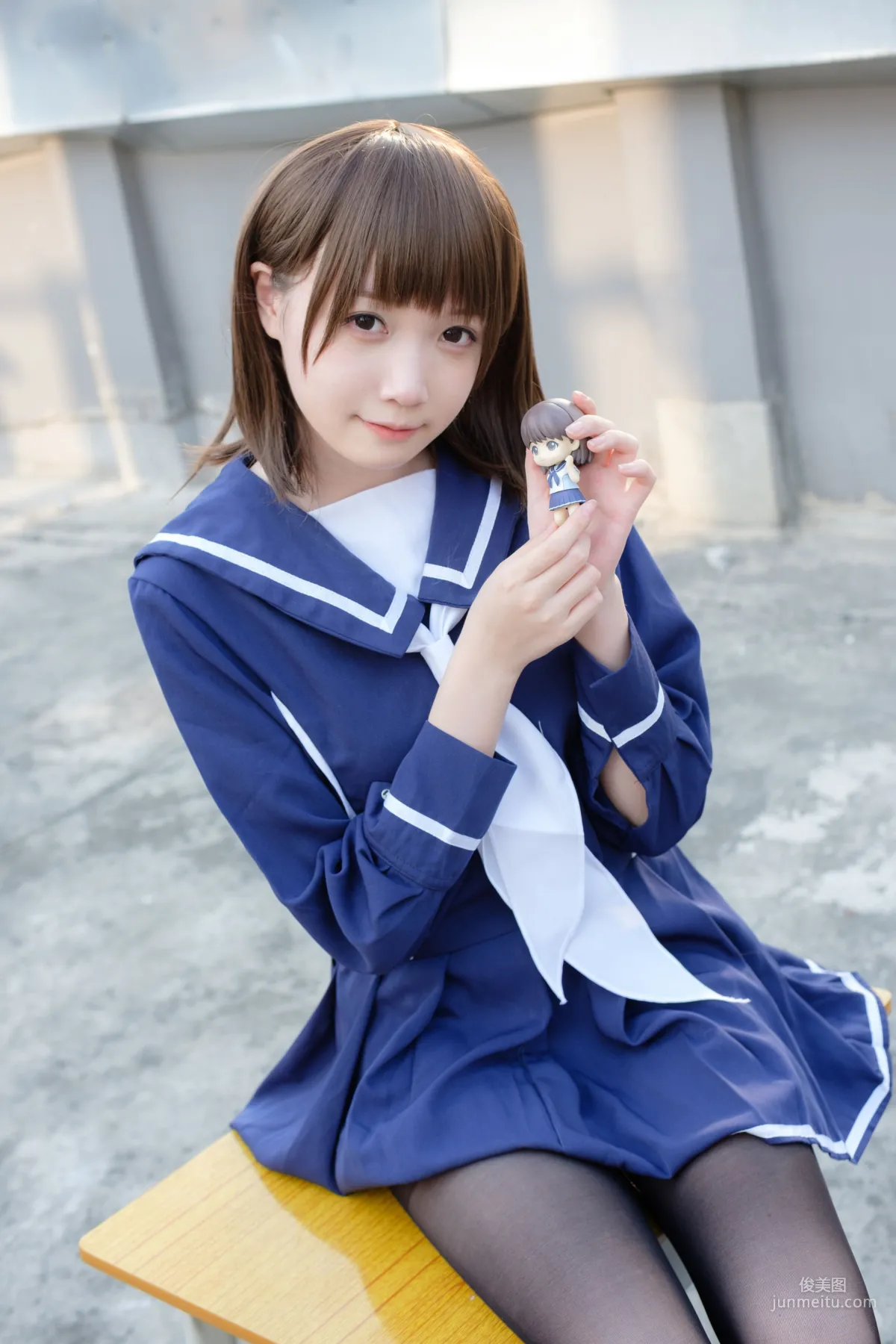 《天台黑絲水手服》 [森蘿财團] X-043 寫真集 67