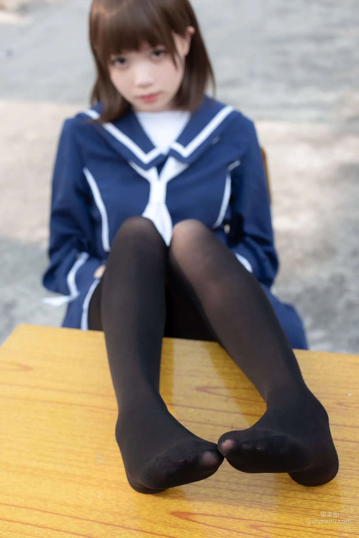 《天台黑絲水手服》 [森蘿财團] X-043 寫真集 19