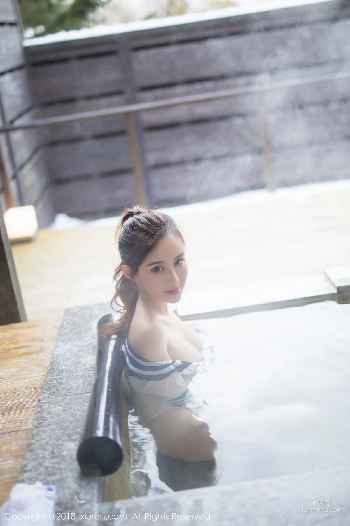 Mao Bao 'Hot Spring Water Slippery Washing Condensed Fat Wet Body Seduction' [XiuRen] No.1251 Photo Set photo 34