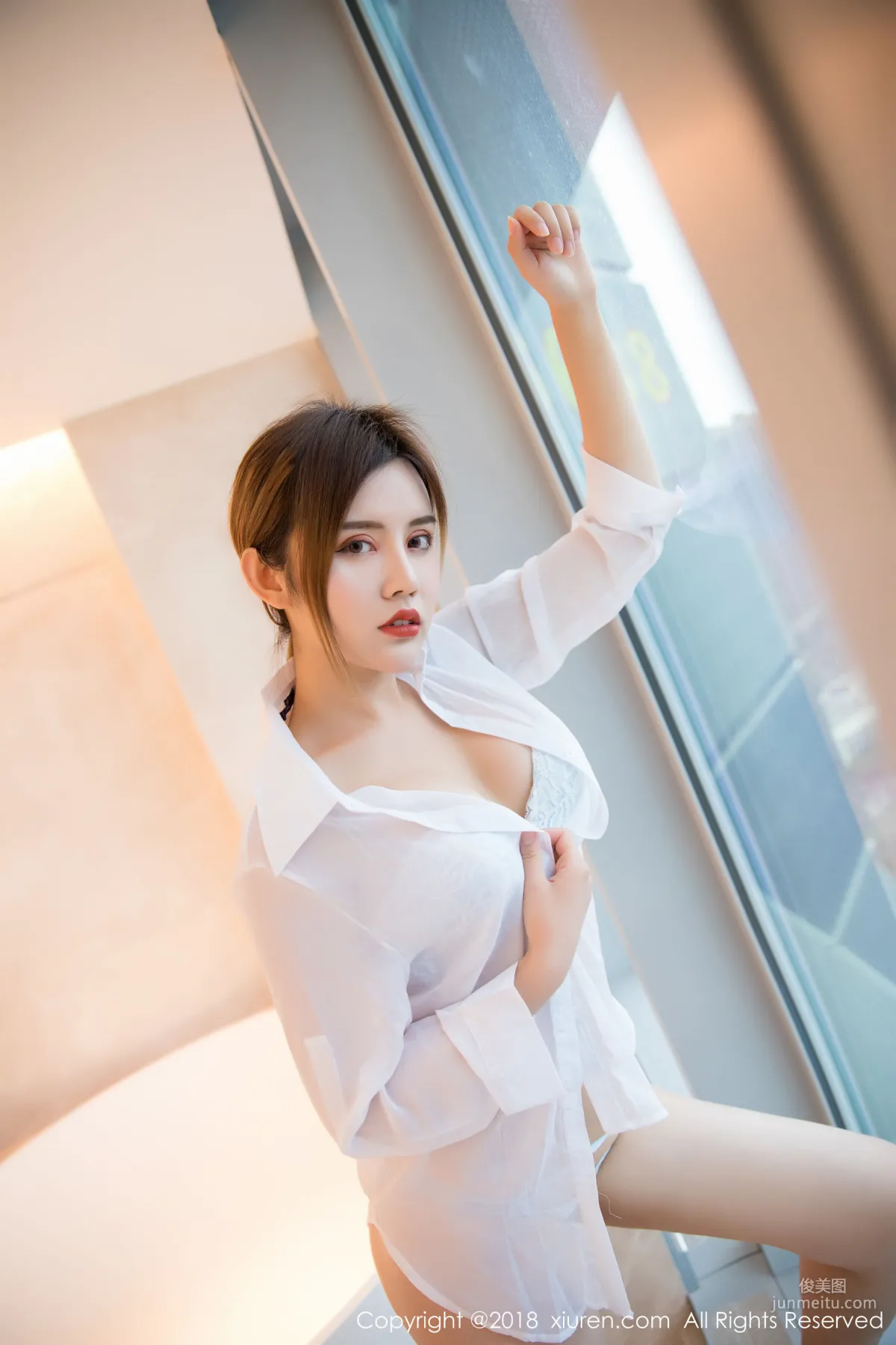 Cris_Zhuo Yaqi Bunny Girl + Bathroom White Shirt [XiuRen] No.1253 Photo Set photo 31
