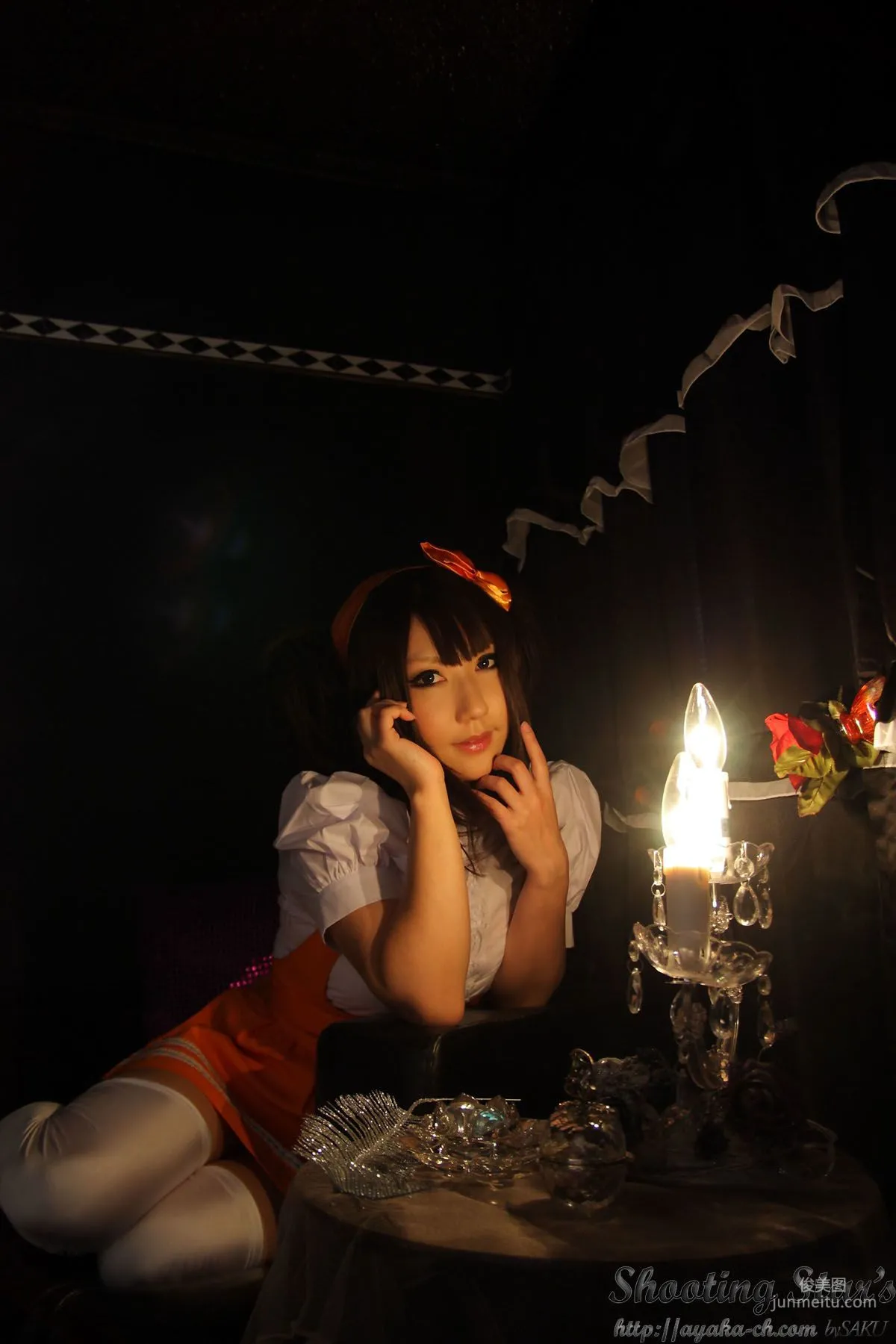 Saku Ayaka [Honoo no Rocket] Waitress+Cheerleader [Sakuyabime] Photo Set photo 48