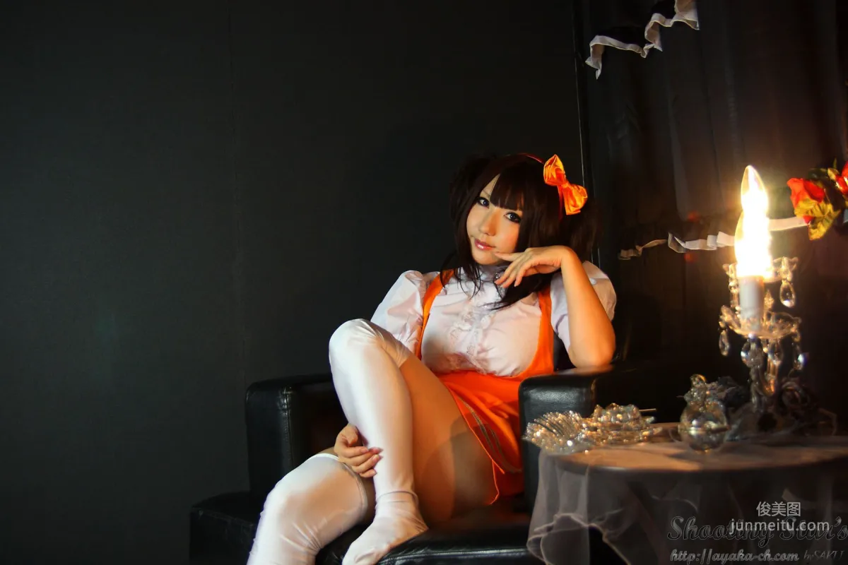 Saku Ayaka [Honoo no Rocket] Waitress+Cheerleader [Sakuyabime] Photo Set photo 37