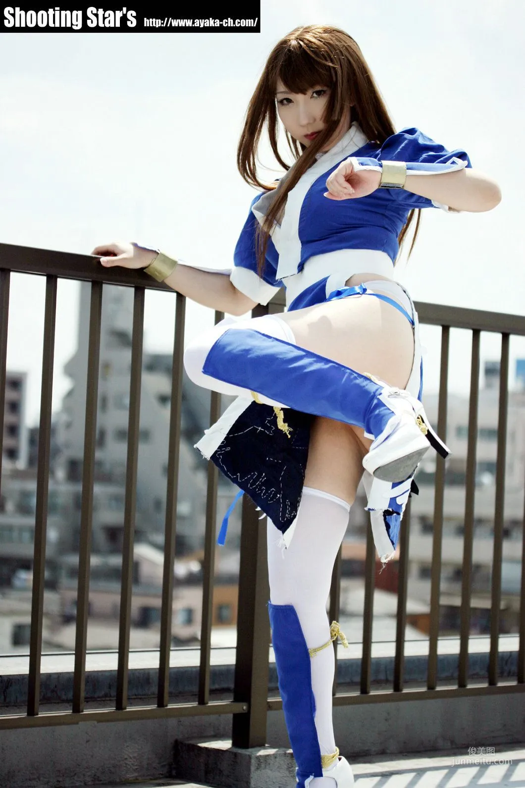 サク (绫香 Saku Ayaka) 《Dead Or Alive》-霞-Kasumi 藍色 寫真集 113