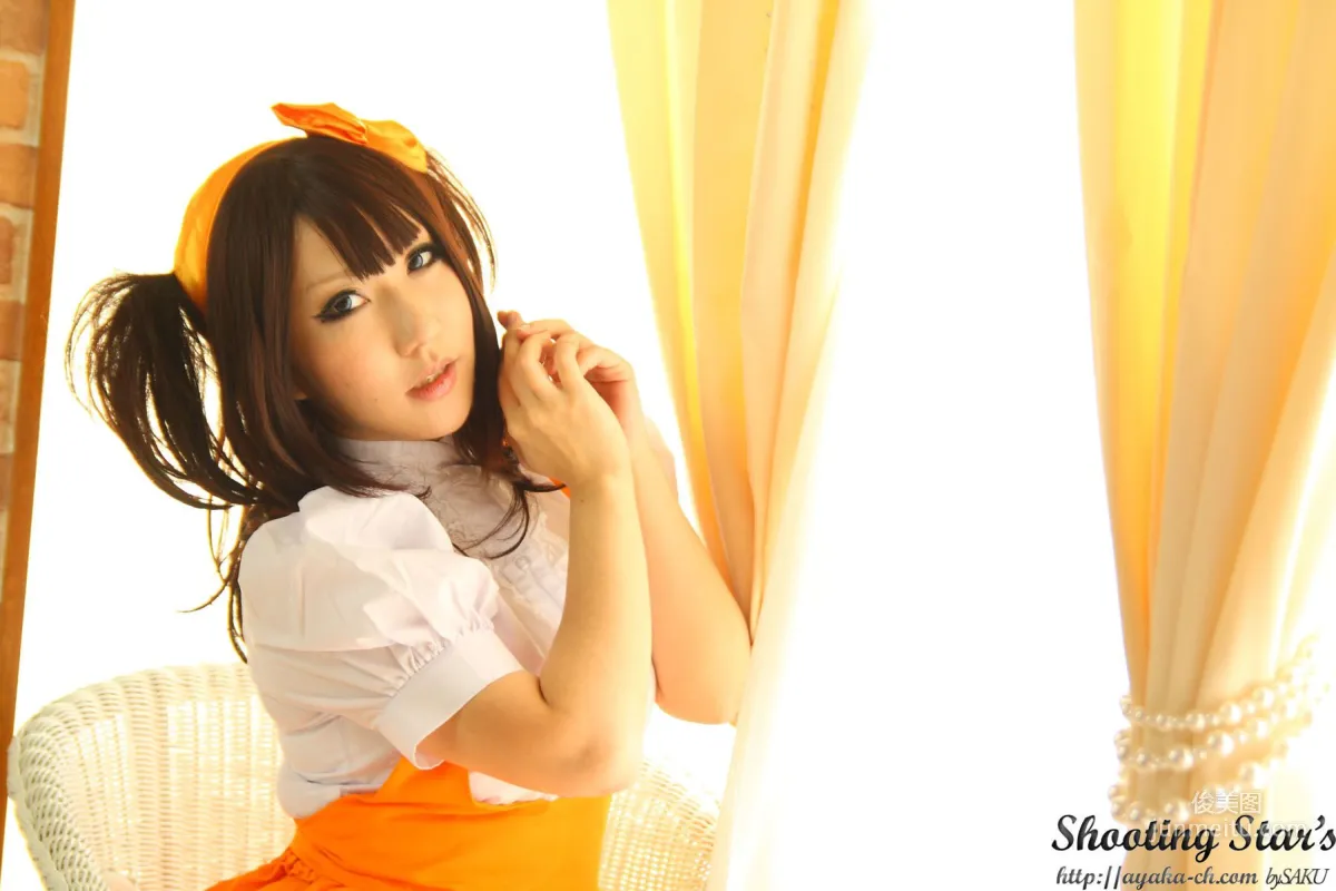 Saku Ayaka [Honoo no Rocket] Waitress+Cheerleader [Sakuyabime] Photo Set photo 51