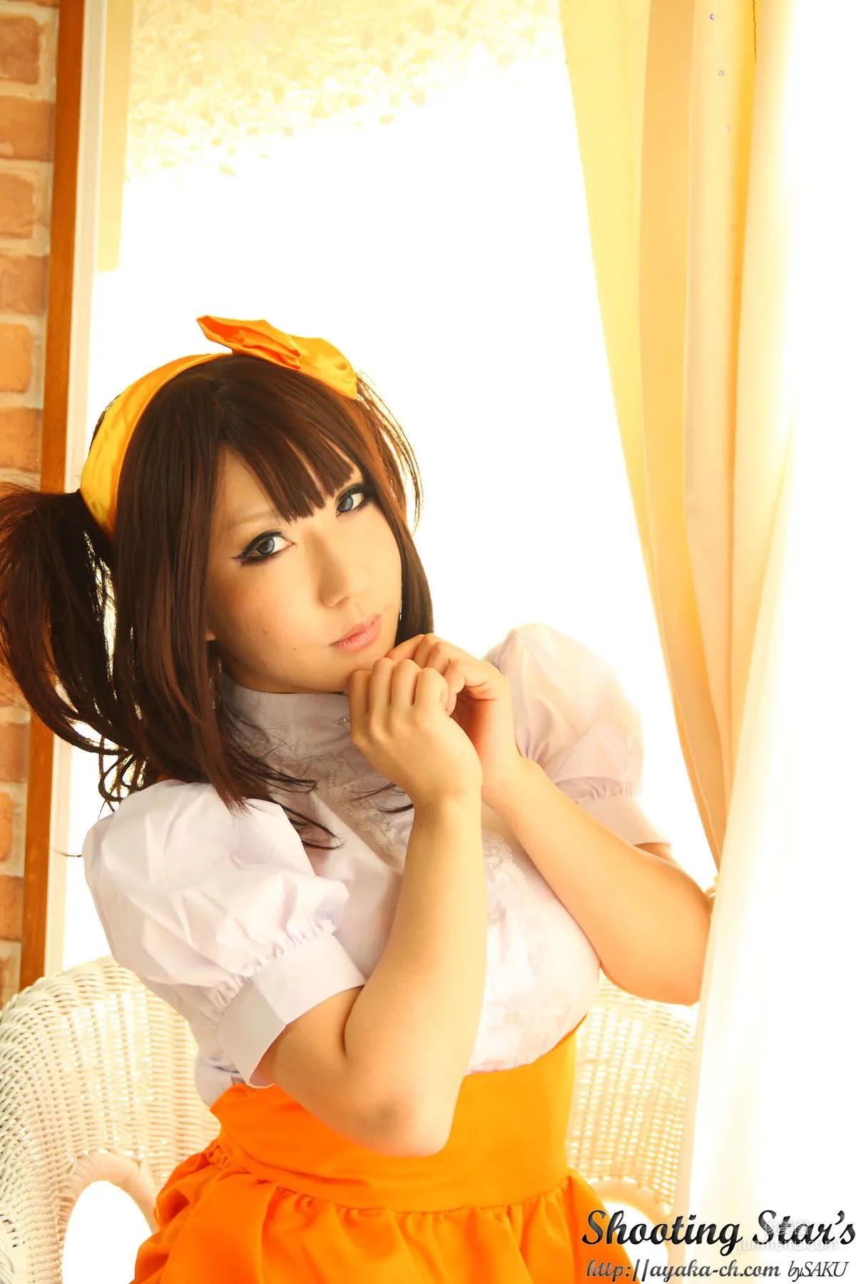 Saku Ayaka [Honoo no Rocket] Waitress+Cheerleader [Sakuyabime] Photo Set photo 54