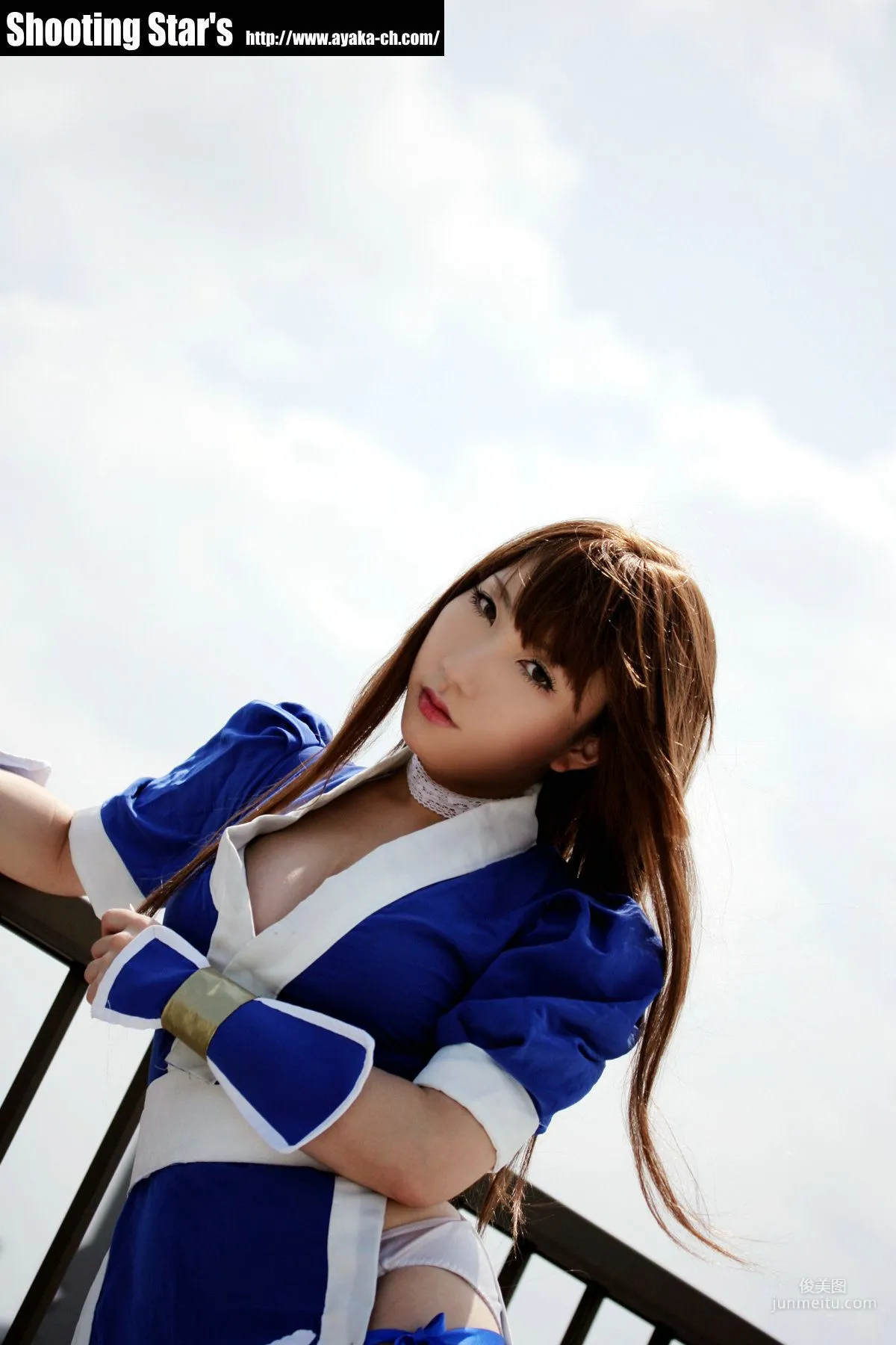 サク (绫香 Saku Ayaka) 《Dead Or Alive》-霞-Kasumi 藍色 寫真集 111