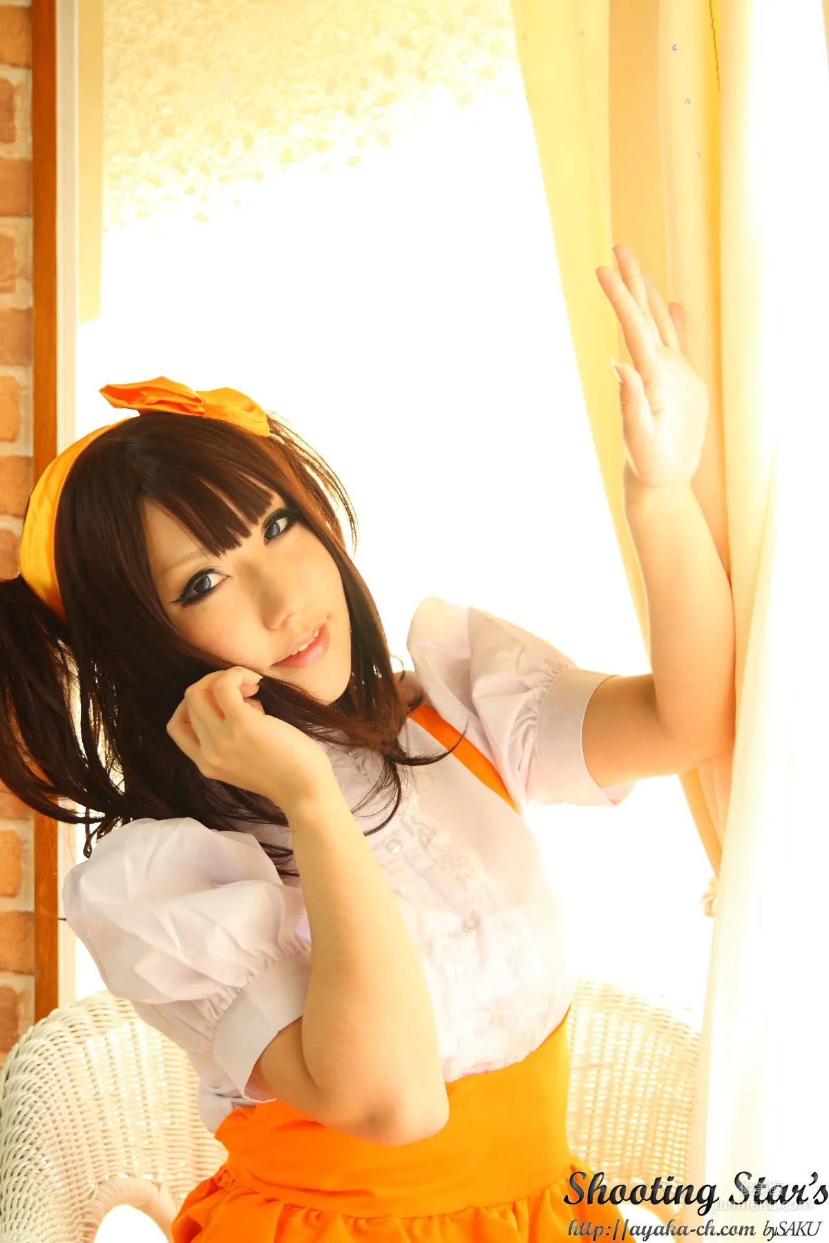 Saku Ayaka [Honoo no Rocket] Waitress+Cheerleader [Sakuyabime] Photo Set photo 53