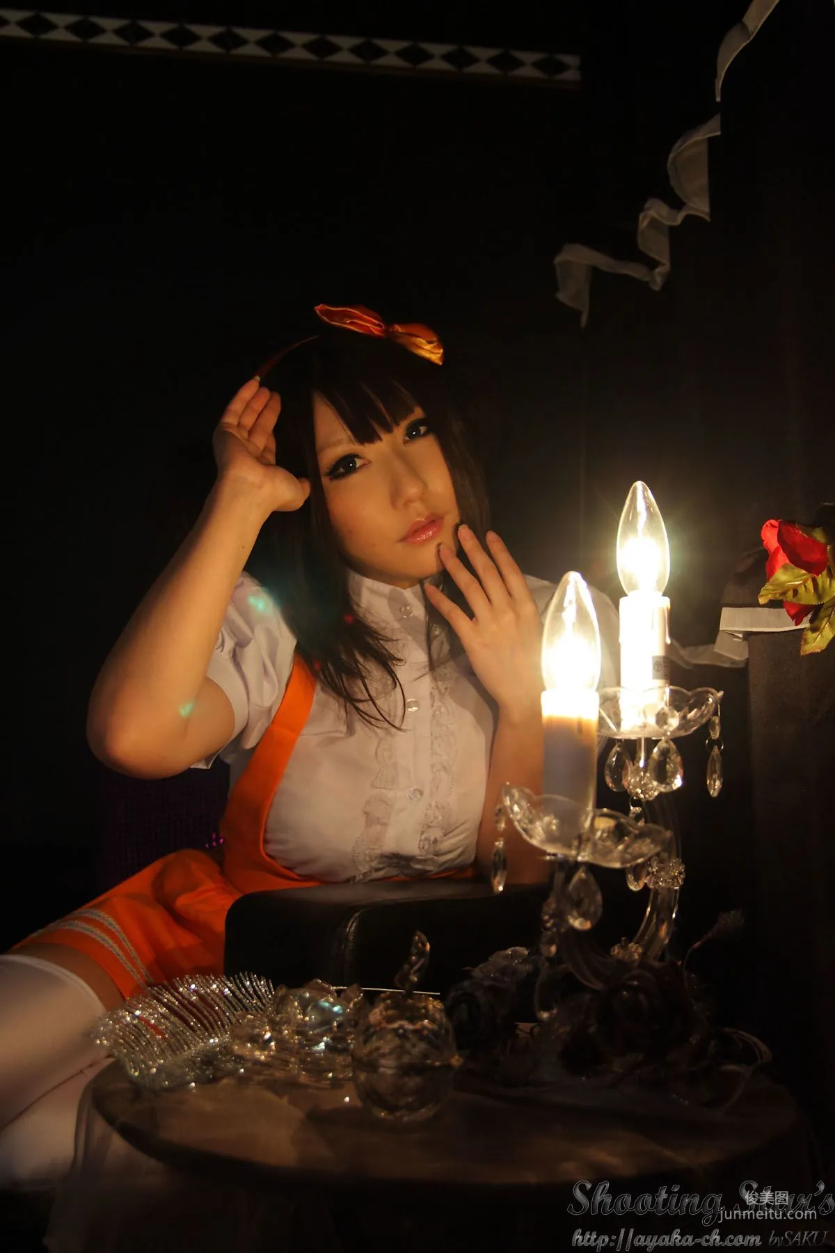 Saku Ayaka [Honoo no Rocket] Waitress+Cheerleader [Sakuyabime] Photo Set photo 49