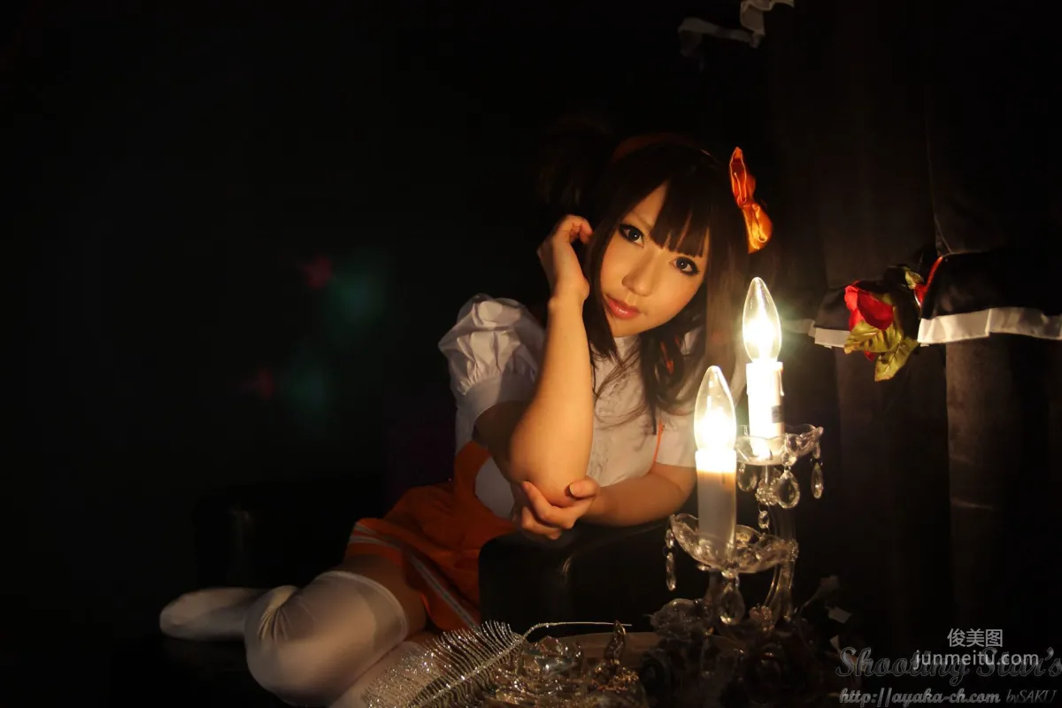 Saku Ayaka [Honoo no Rocket] Waitress+Cheerleader [Sakuyabime] Photo Set photo 47