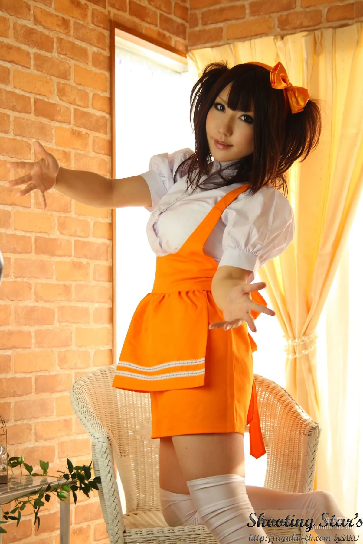 Saku Ayaka [Honoo no Rocket] Waitress+Cheerleader [Sakuyabime] Photo Set photo 62