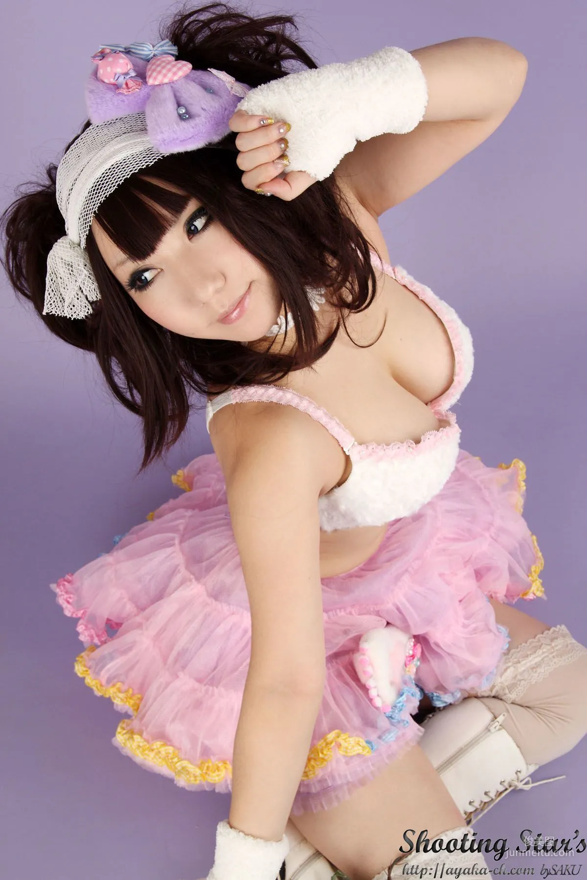 Saku Ayaka [Honoo no Rocket] Waitress+Cheerleader [Sakuyabime] Photo Set photo 24