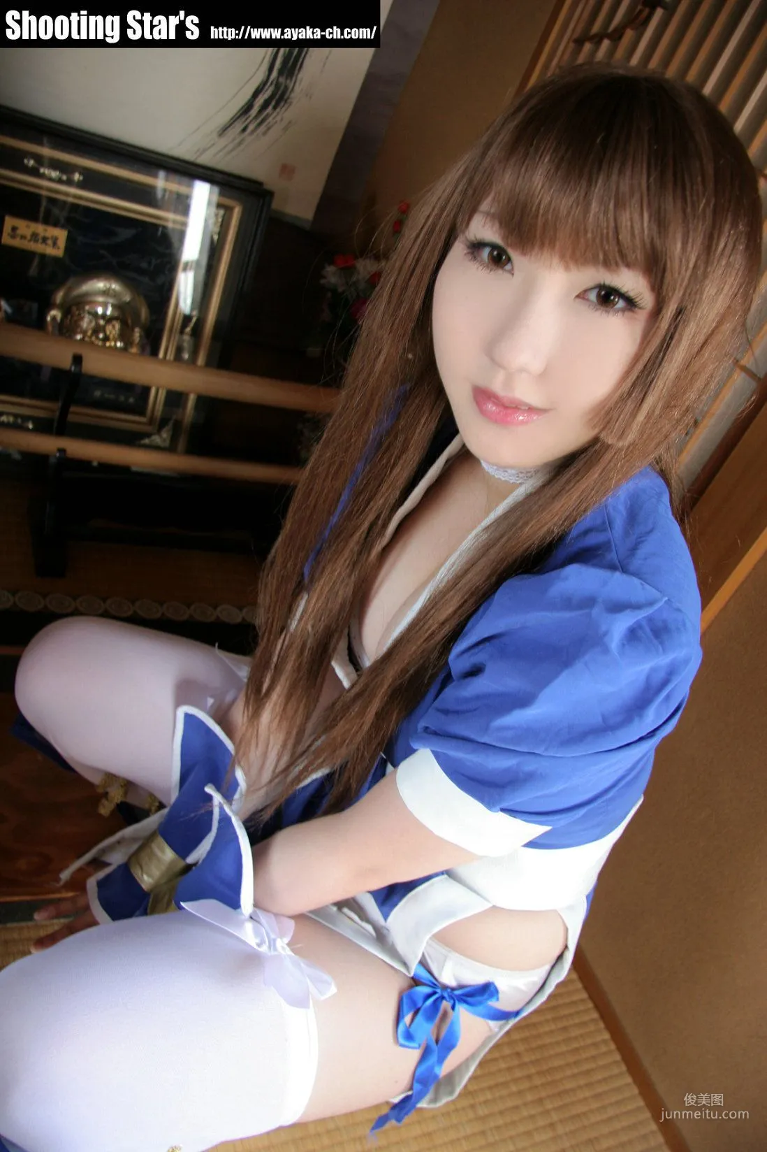 サク (绫香 Saku Ayaka) 《Dead Or Alive》-霞-Kasumi 藍色 寫真集 36