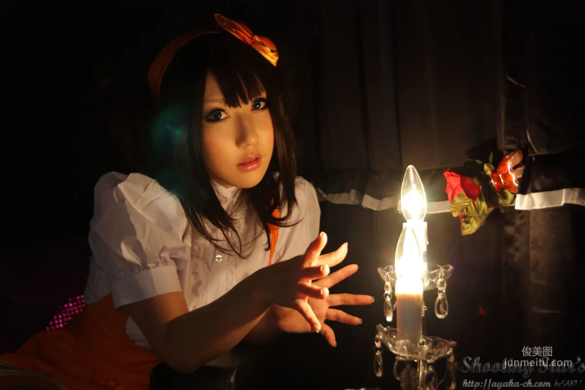 Saku Ayaka [Honoo no Rocket] Waitress+Cheerleader [Sakuyabime] Photo Set photo 45