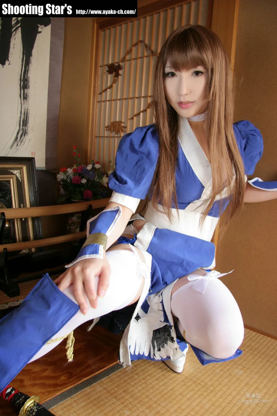 サク (绫香 Saku Ayaka) 《Dead Or Alive》-霞-Kasumi 藍色 寫真集 25