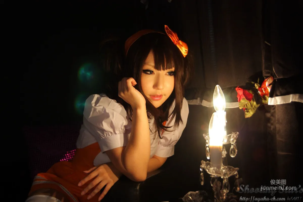 Saku Ayaka [Honoo no Rocket] Waitress+Cheerleader [Sakuyabime] Photo Set photo 44