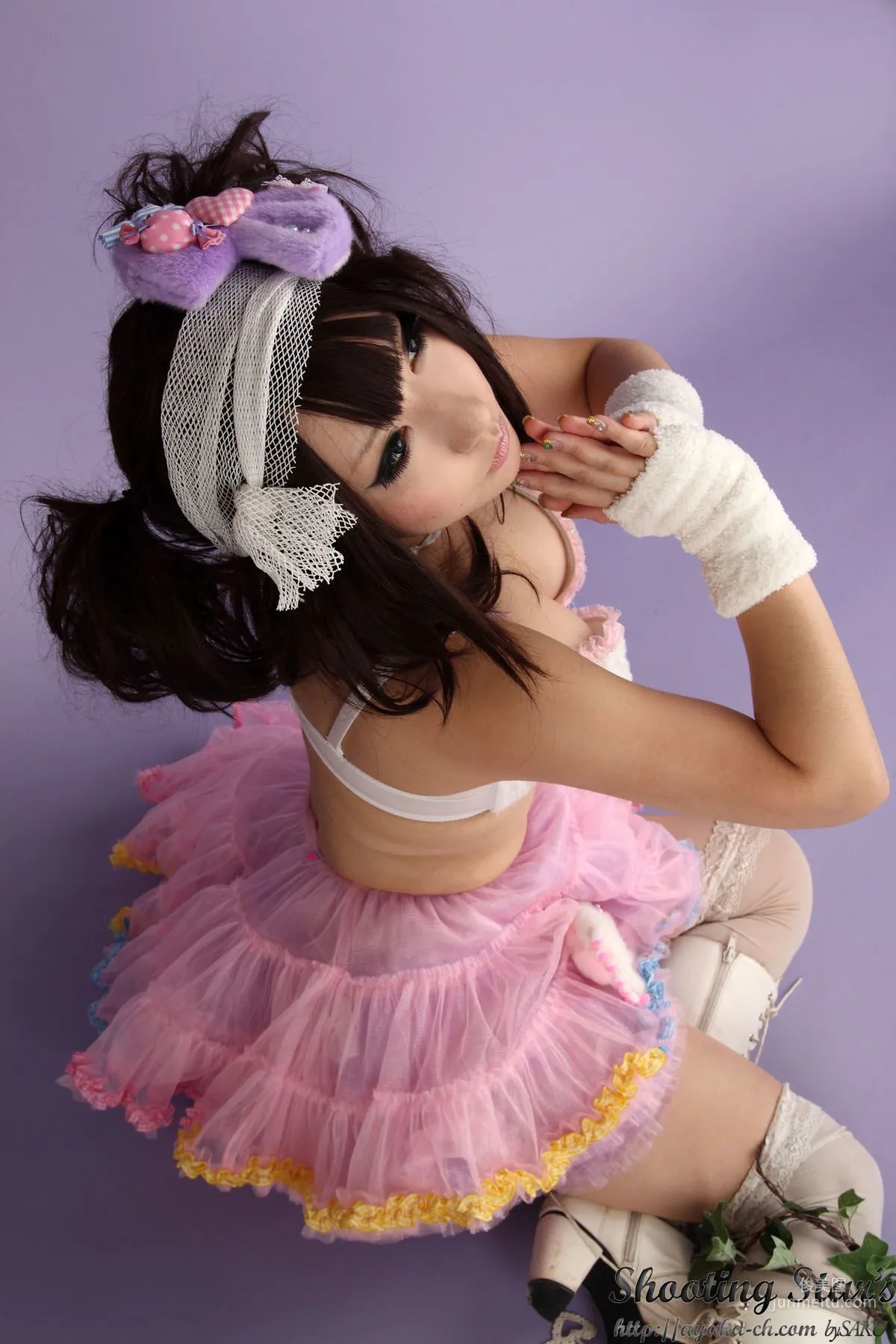 Saku Ayaka [Honoo no Rocket] Waitress+Cheerleader [Sakuyabime] Photo Set photo 57