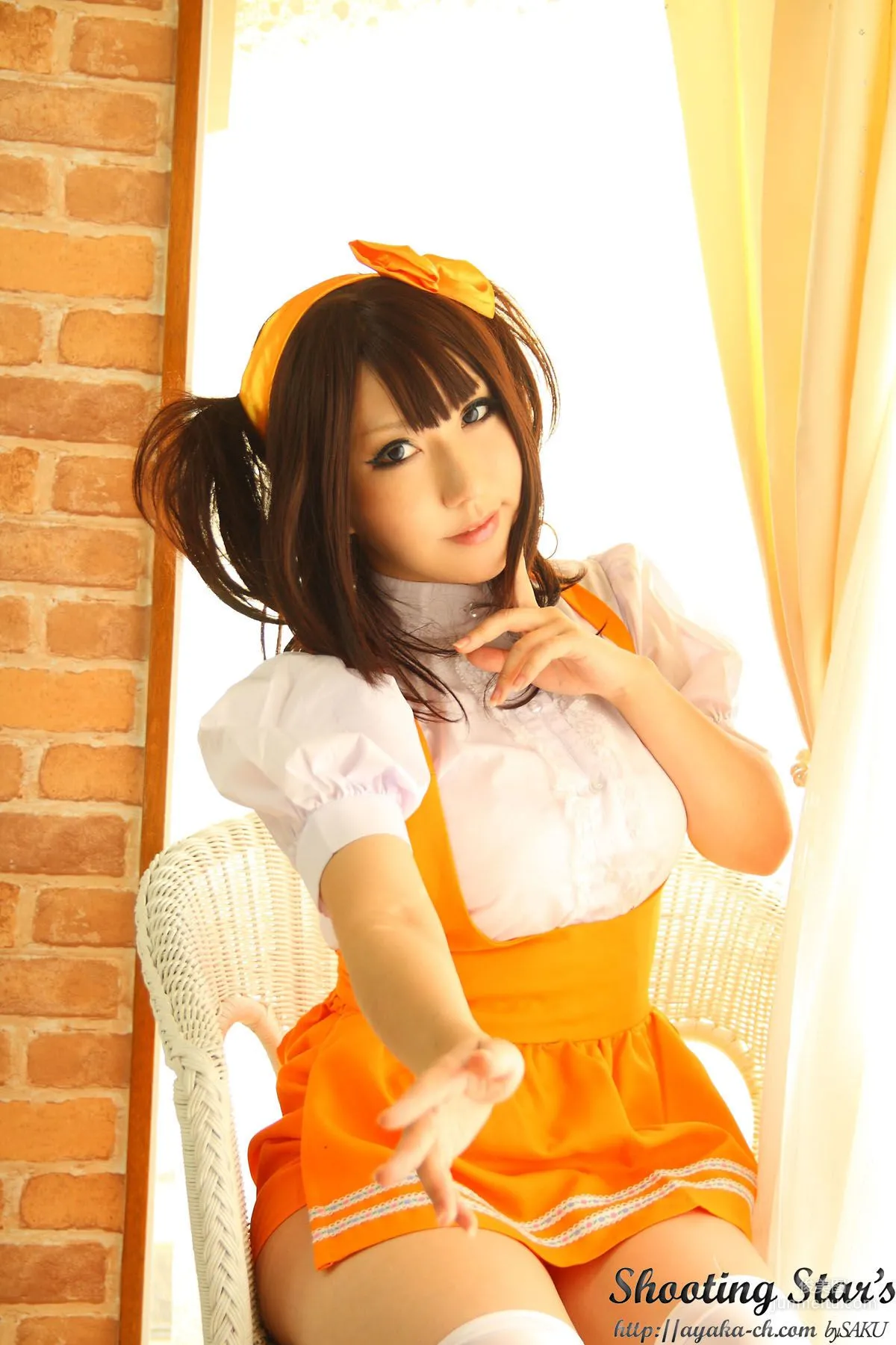 Saku Ayaka [Honoo no Rocket] Waitress+Cheerleader [Sakuyabime] Photo Set photo 50