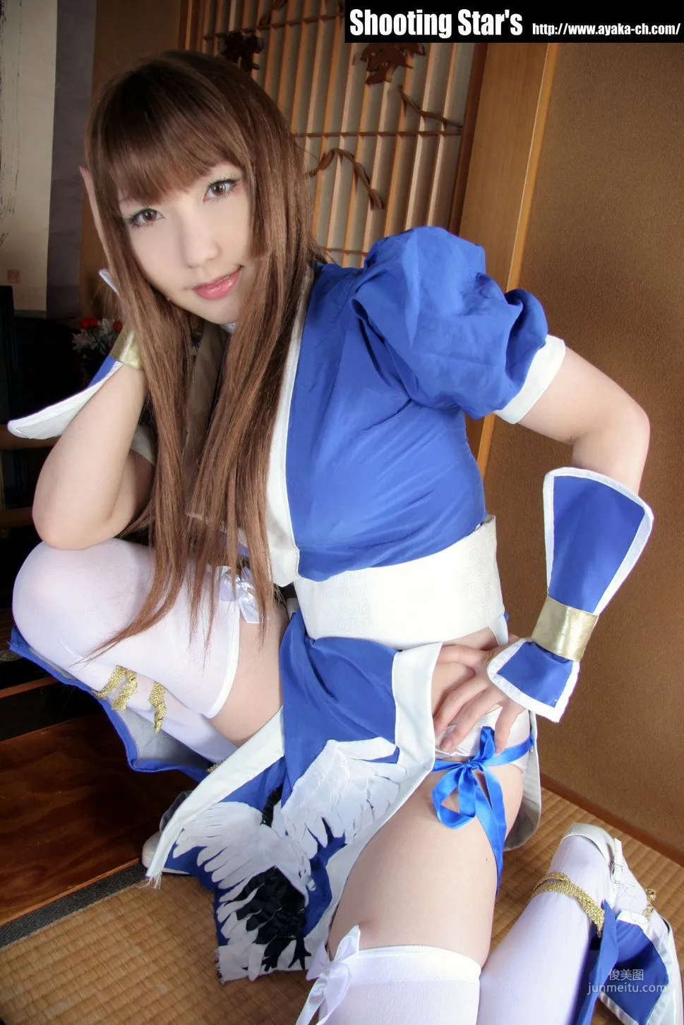 サク (绫香 Saku Ayaka) 《Dead Or Alive》-霞-Kasumi 藍色 寫真集 37
