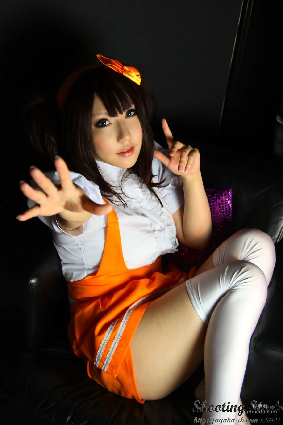 Saku Ayaka [Honoo no Rocket] Waitress+Cheerleader [Sakuyabime] Photo Set photo 43