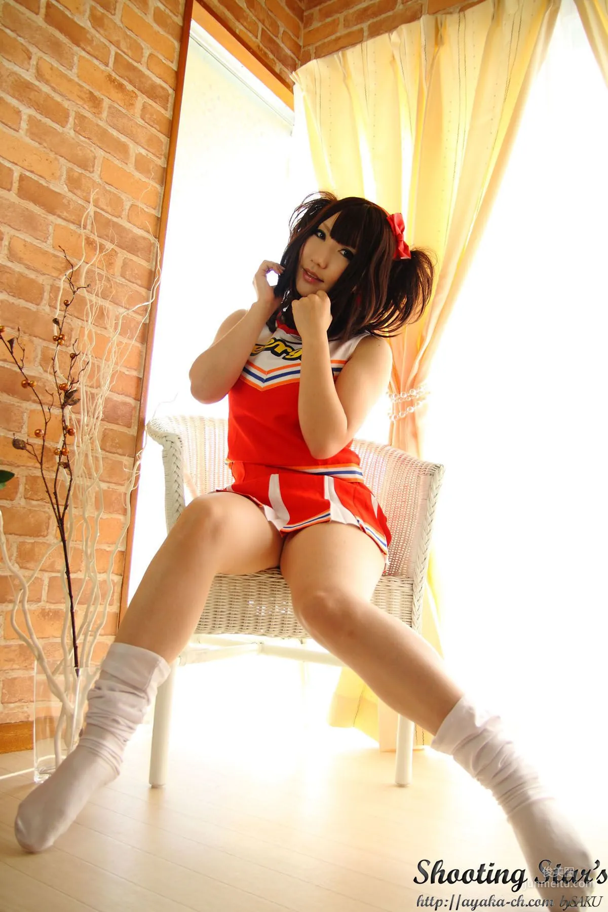 Saku Ayaka [Honoo no Rocket] Waitress+Cheerleader [Sakuyabime] Photo Set photo 30