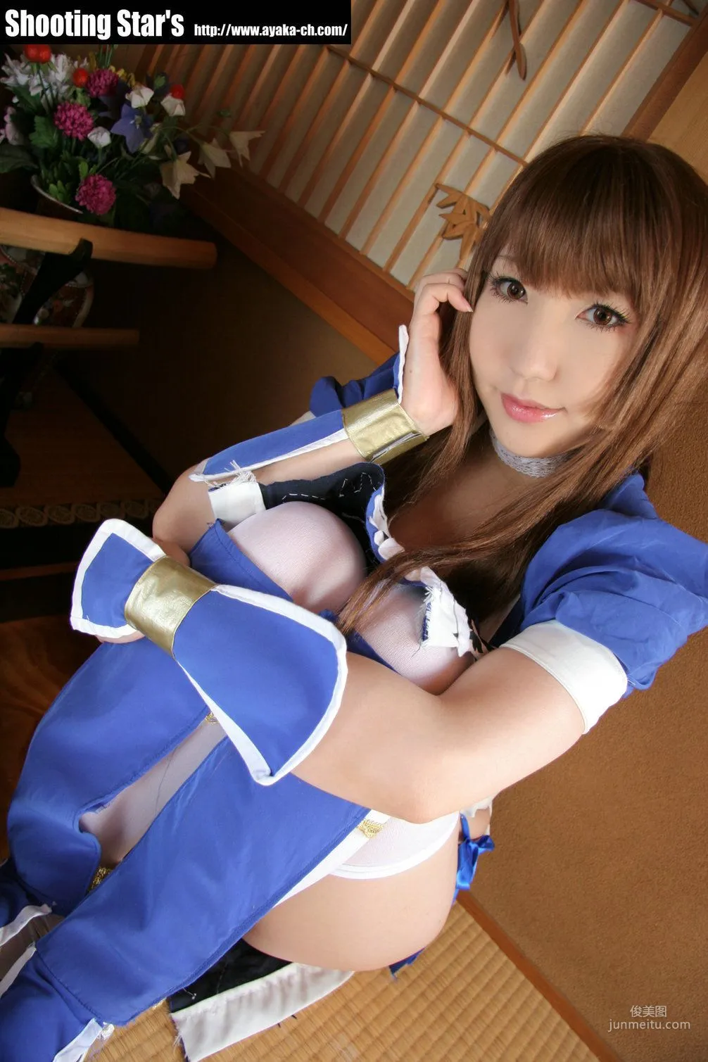サク (绫香 Saku Ayaka) 《Dead Or Alive》-霞-Kasumi 藍色 寫真集 43