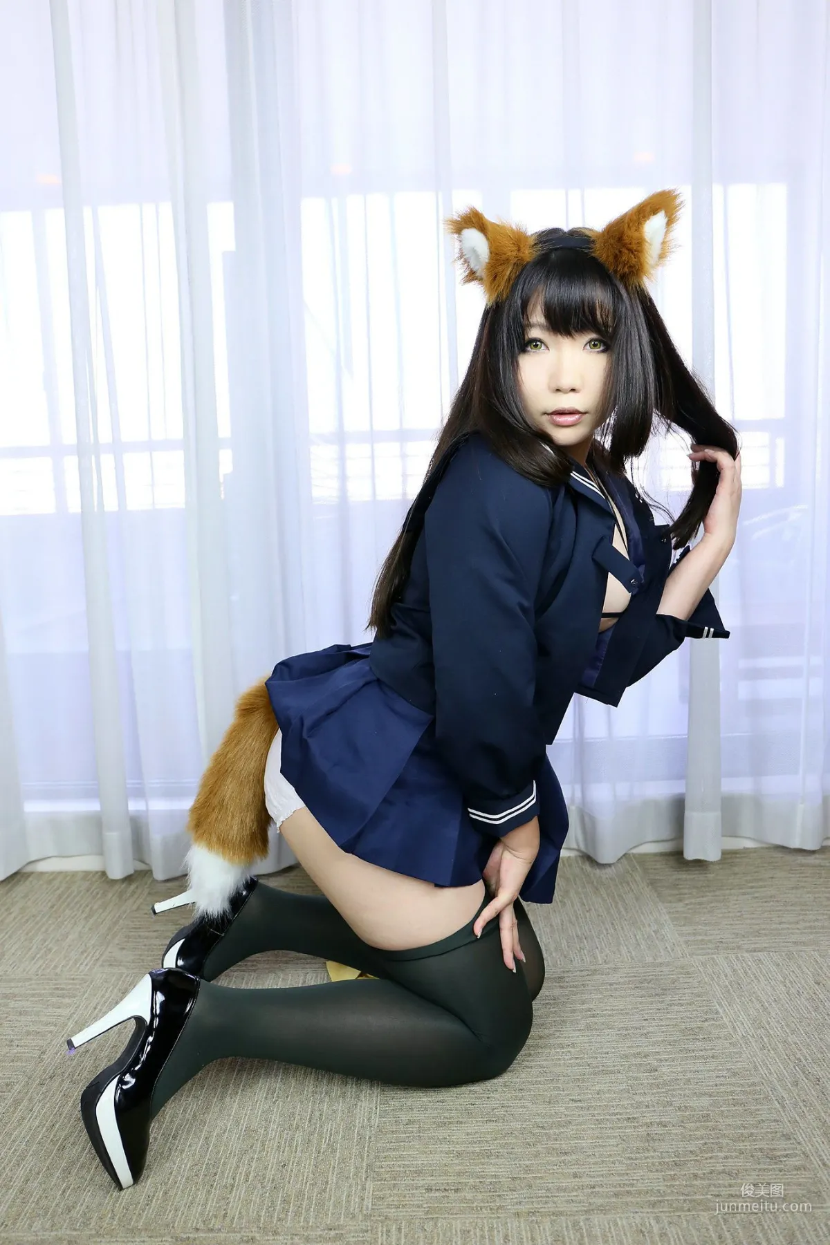 Higurashi Rin [Kitsune Kitsune Club 1st Generation] School Girl [Higurashi Project] Photo Set photo 47