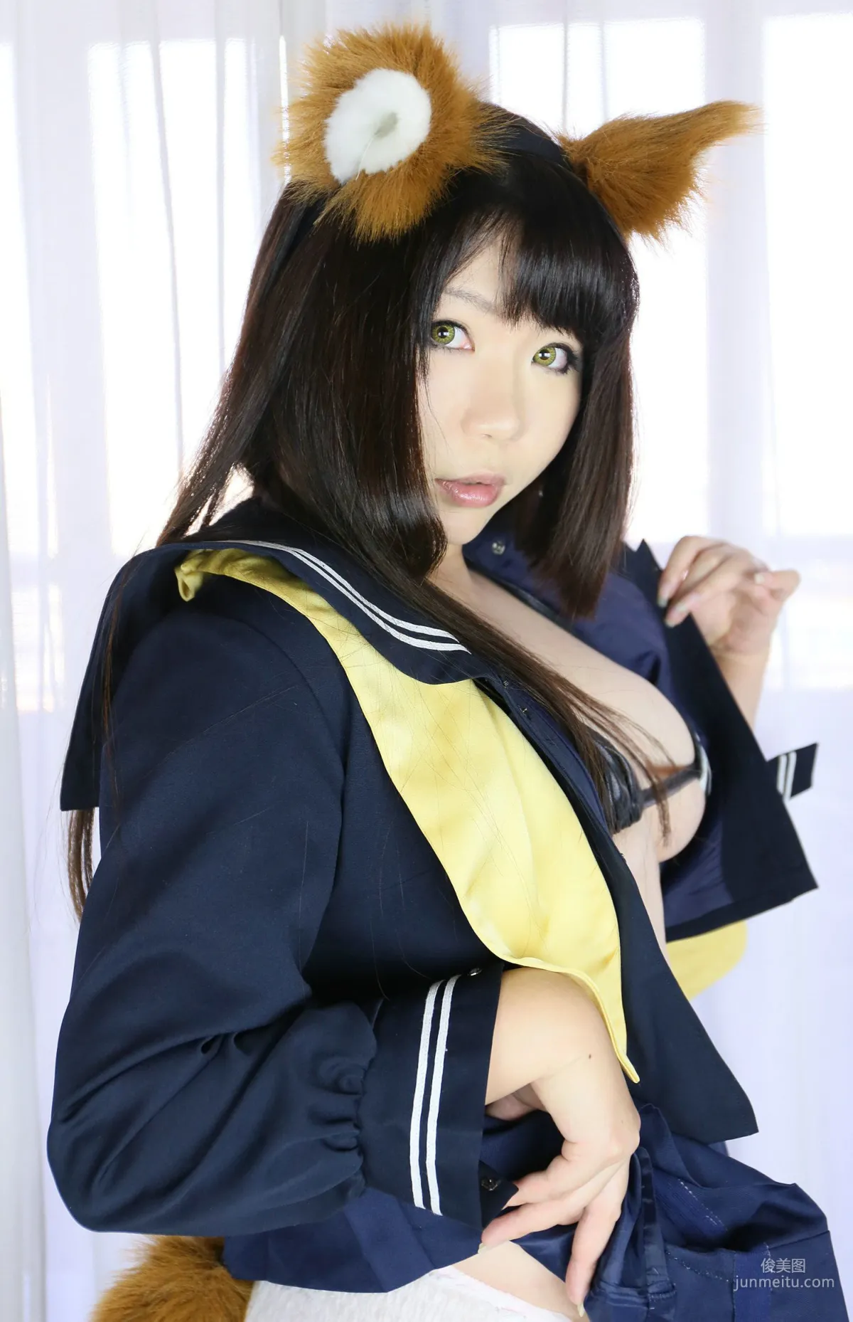 Higurashi Rin [Kitsune Kitsune Club 1st Generation] School Girl [Higurashi Project] Photo Set photo 45