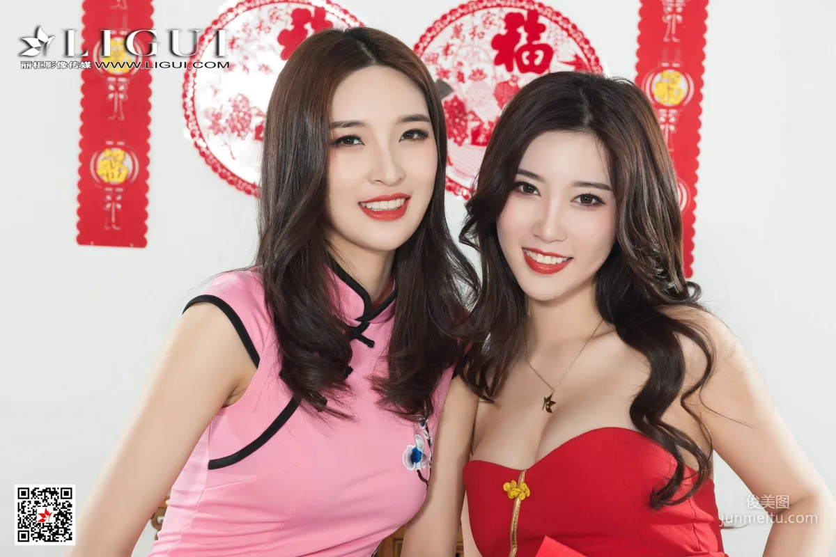 雪糕&筱筱《新春絲足福利》 [麗櫃Ligui] 網絡麗人 寫真集 63