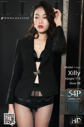 腿模Xilly《監獄黑絲女王》 [麗櫃Ligui] 寫真集