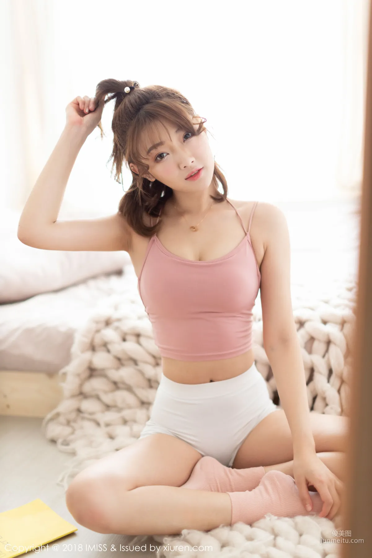 Model @Bowie Baoer Skin Like Condensed Cream, Blushing Shy Face [IMISS] Vol.315 Photo Set photo 10