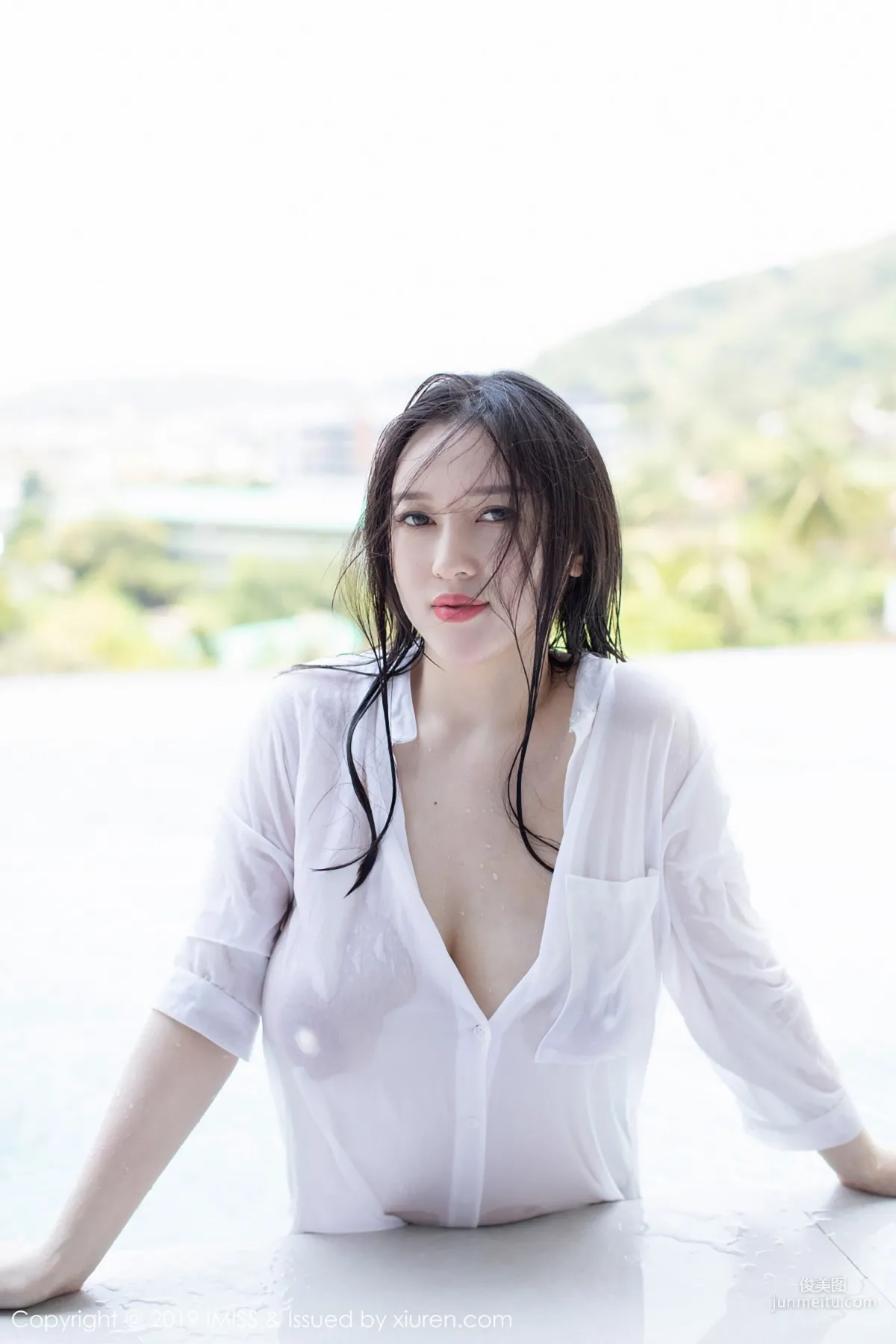 En Yi, Black Silk and Shirt Wet Body Series [IMISS] Vol.335 photo 32