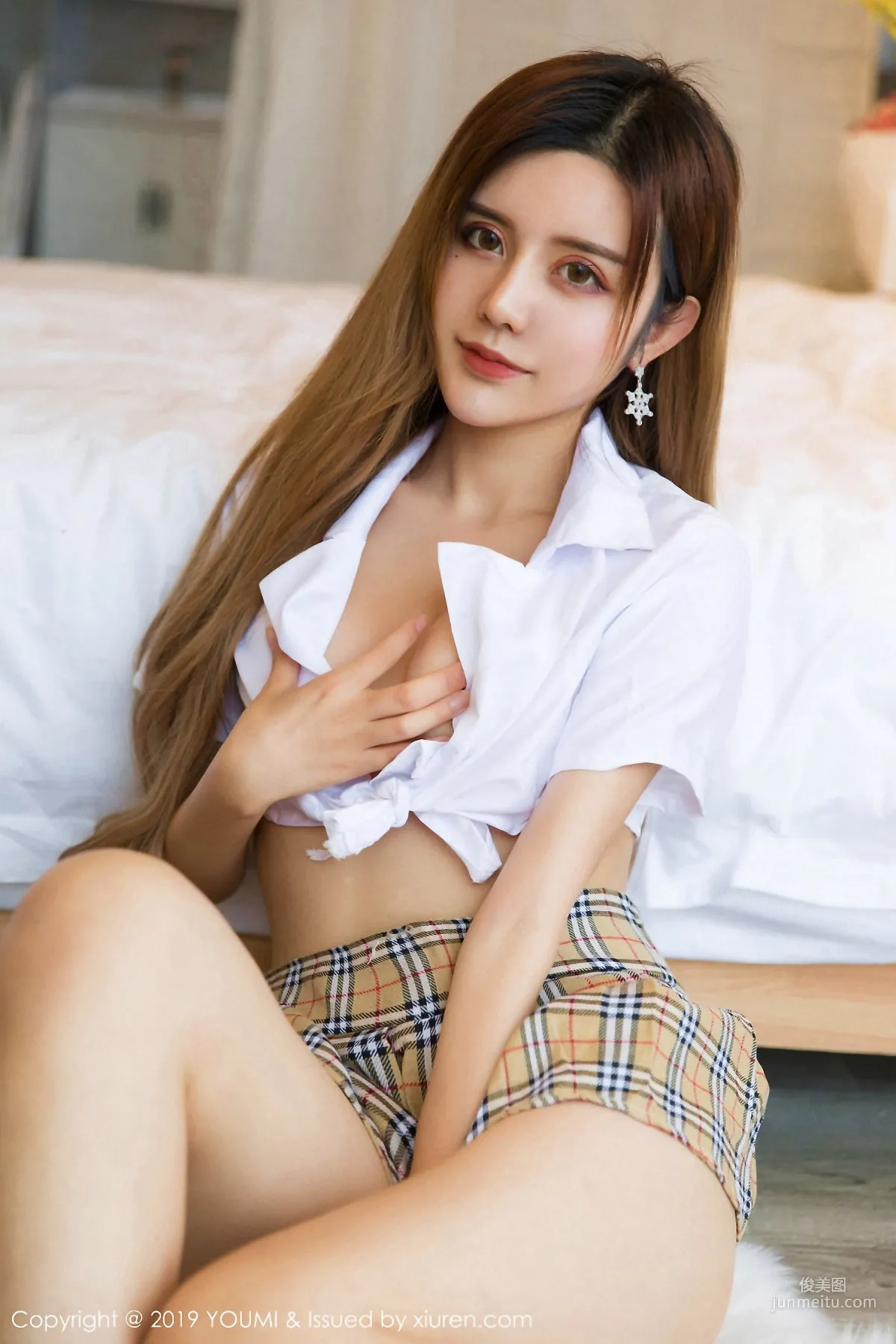 Cris Zhuo Yaqi, Preppy Style Pure Student Uniform [YouMi] Vol.277 Photo Set photo 7