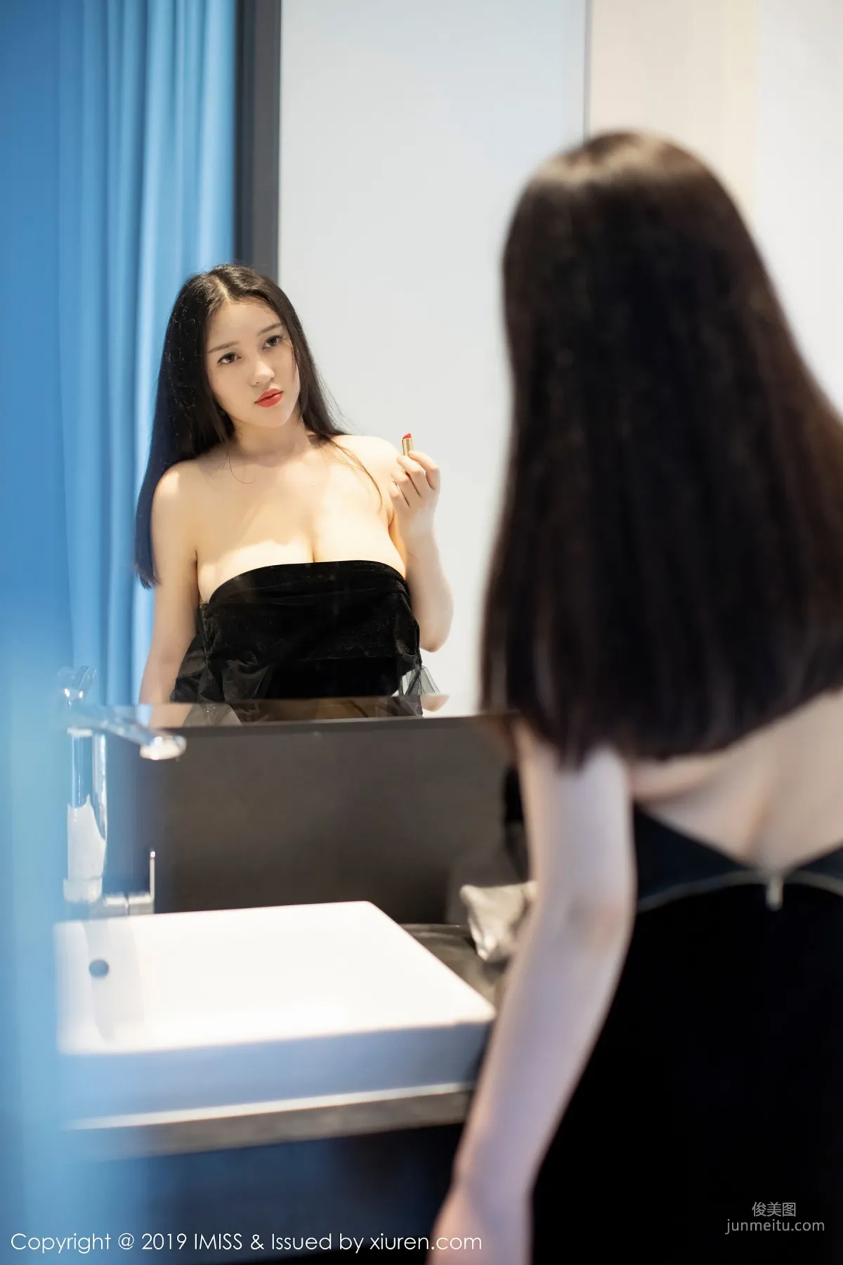 En Yi, Black Silk and Shirt Wet Body Series [IMISS] Vol.335 photo 2