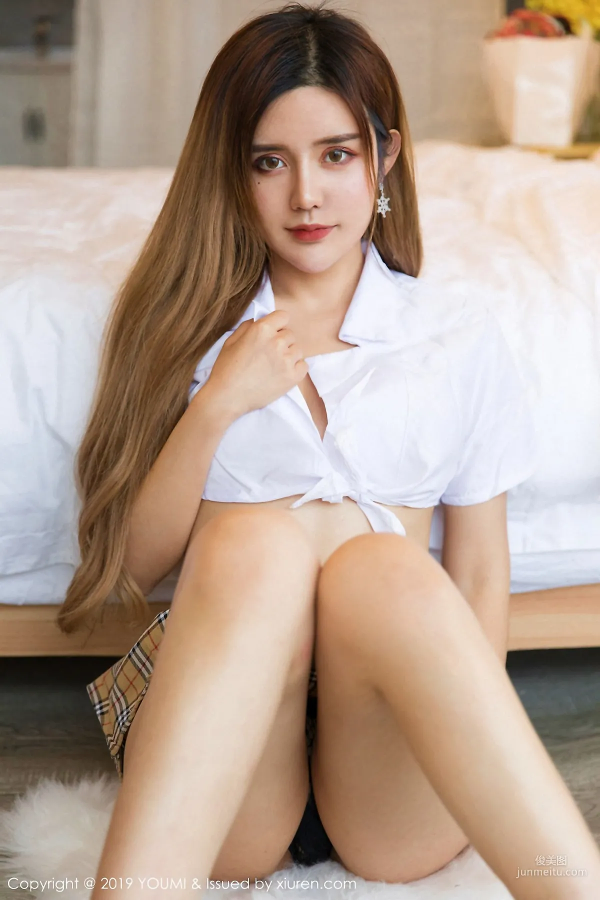 Cris Zhuo Yaqi, Preppy Style Pure Student Uniform [YouMi] Vol.277 Photo Set photo 4