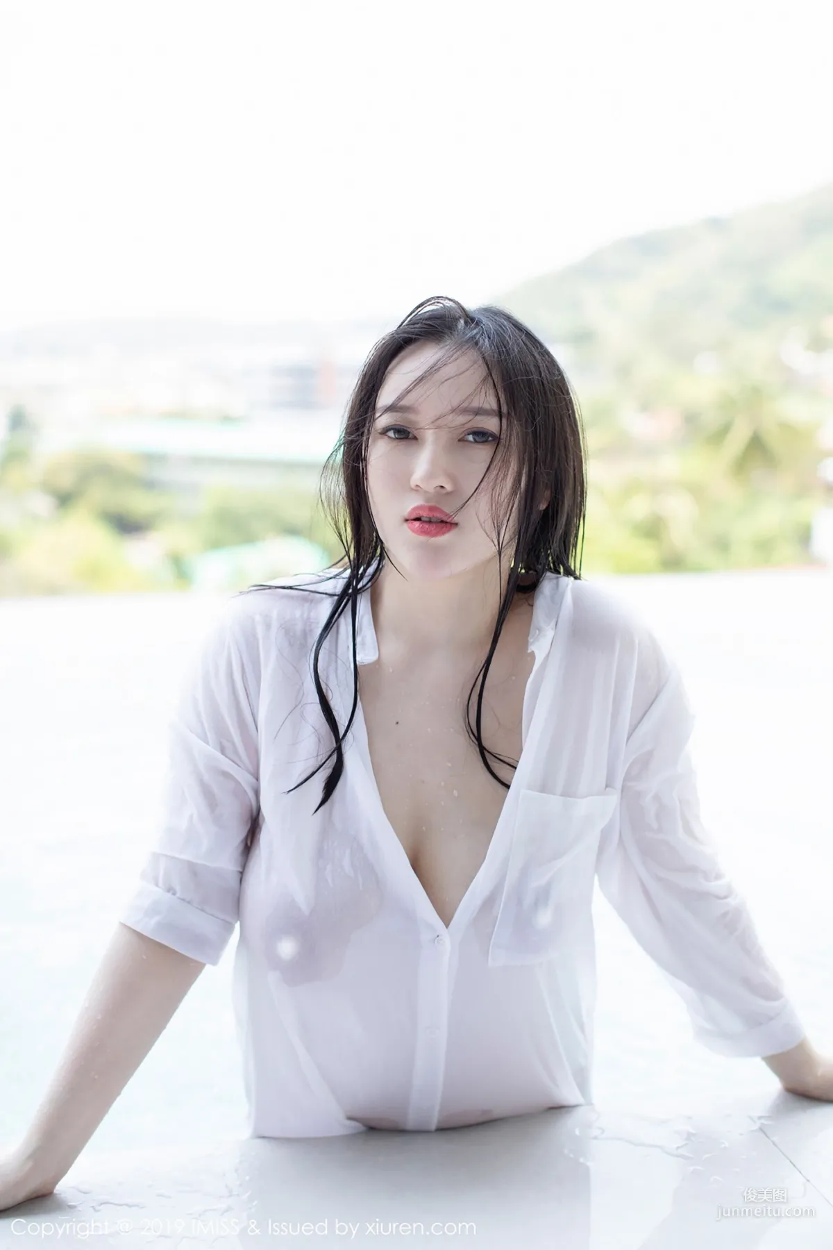 En Yi, Black Silk and Shirt Wet Body Series [IMISS] Vol.335 photo 31