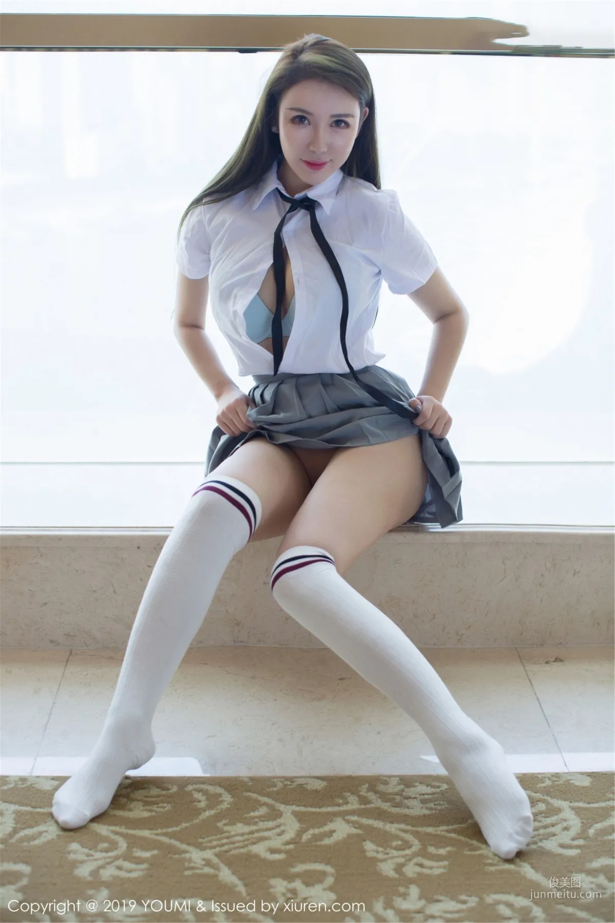 Egg Younisi, An SM Series Performed in an Innocent School Uniform [YouMi] Vol.296 Photo Set photo 6