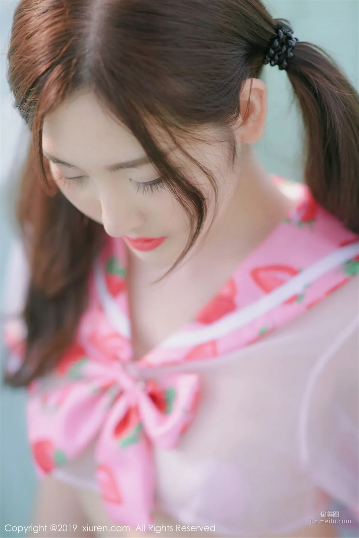 Shen Mengyao, Flight Attendant Uniform and Strawberry Lingerie Series [XiuRen] No.1419 Photo Set photo 45