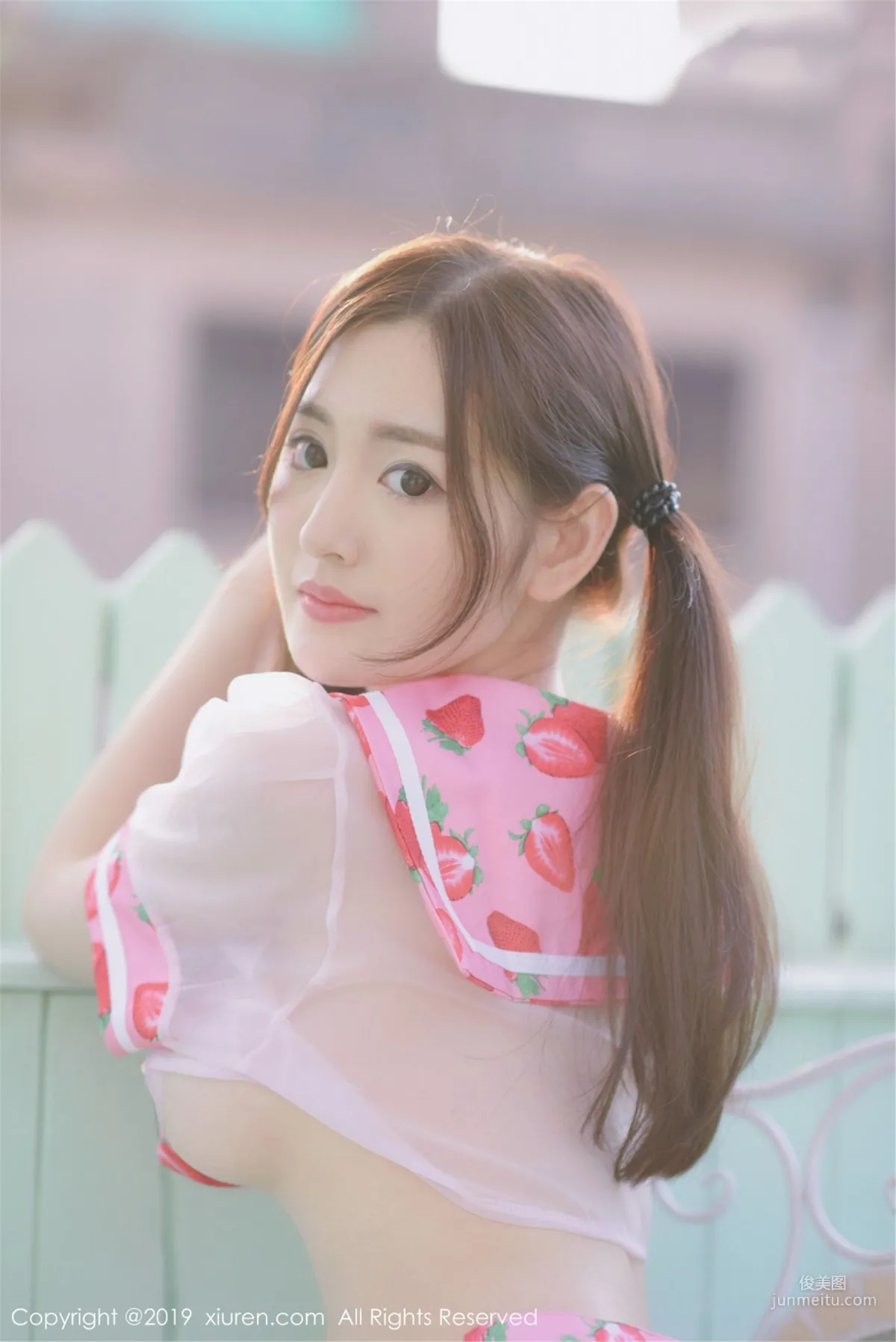 Shen Mengyao, Flight Attendant Uniform and Strawberry Lingerie Series [XiuRen] No.1419 Photo Set photo 40