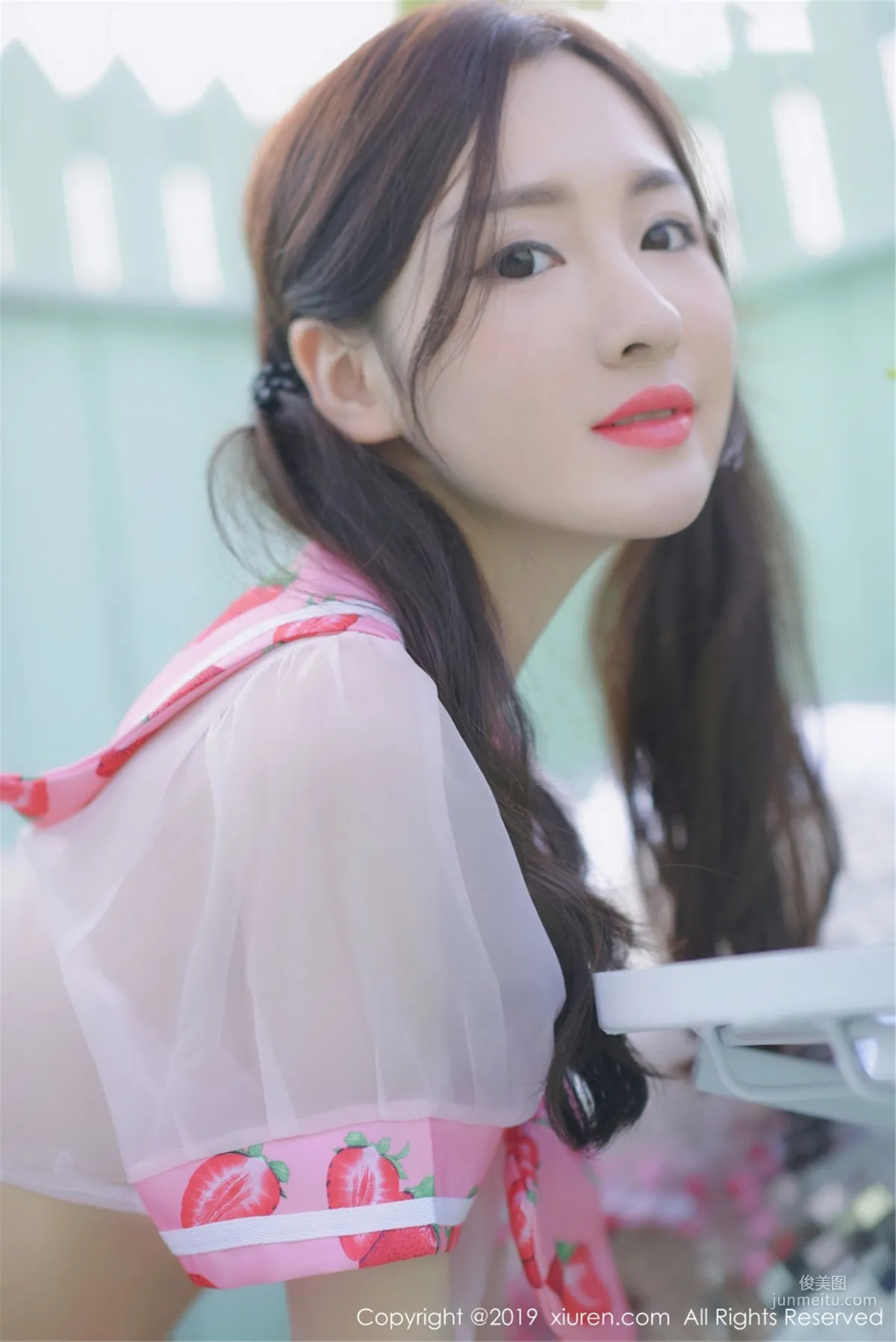 Shen Mengyao, Flight Attendant Uniform and Strawberry Lingerie Series [XiuRen] No.1419 Photo Set photo 47