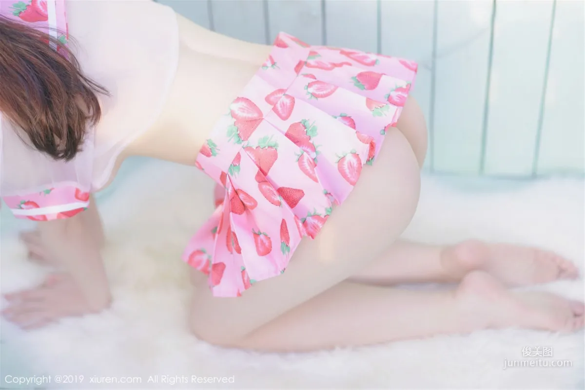Shen Mengyao, Flight Attendant Uniform and Strawberry Lingerie Series [XiuRen] No.1419 Photo Set photo 37