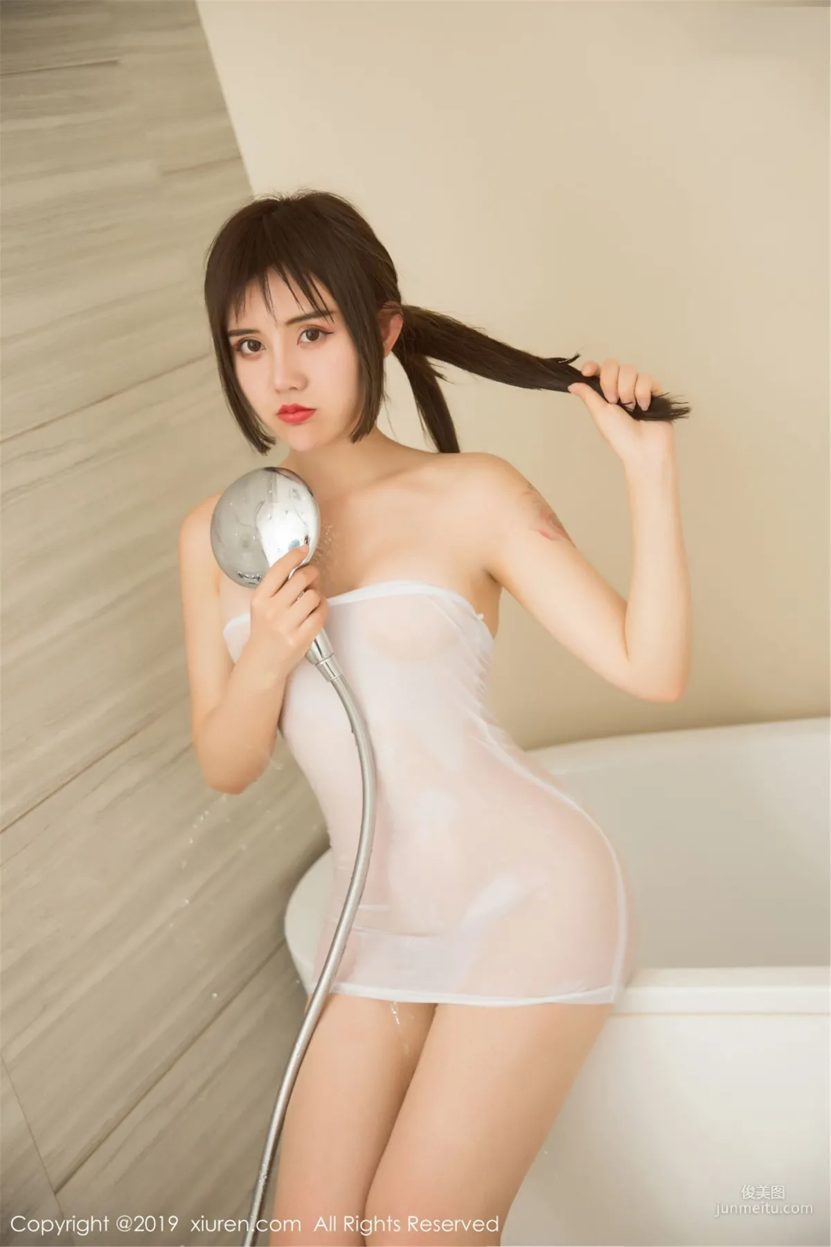 Cris_ Zhuo Yaqi, Fully Drenched Bathroom Wet and Charming [XiuRen] No.1421 Photo Set photo 40