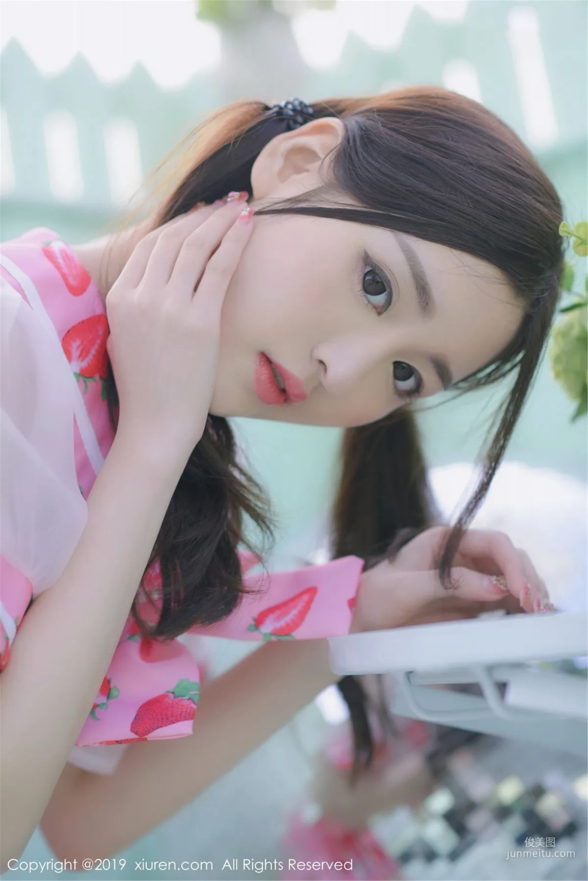 Shen Mengyao, Flight Attendant Uniform and Strawberry Lingerie Series [XiuRen] No.1419 Photo Set photo 42
