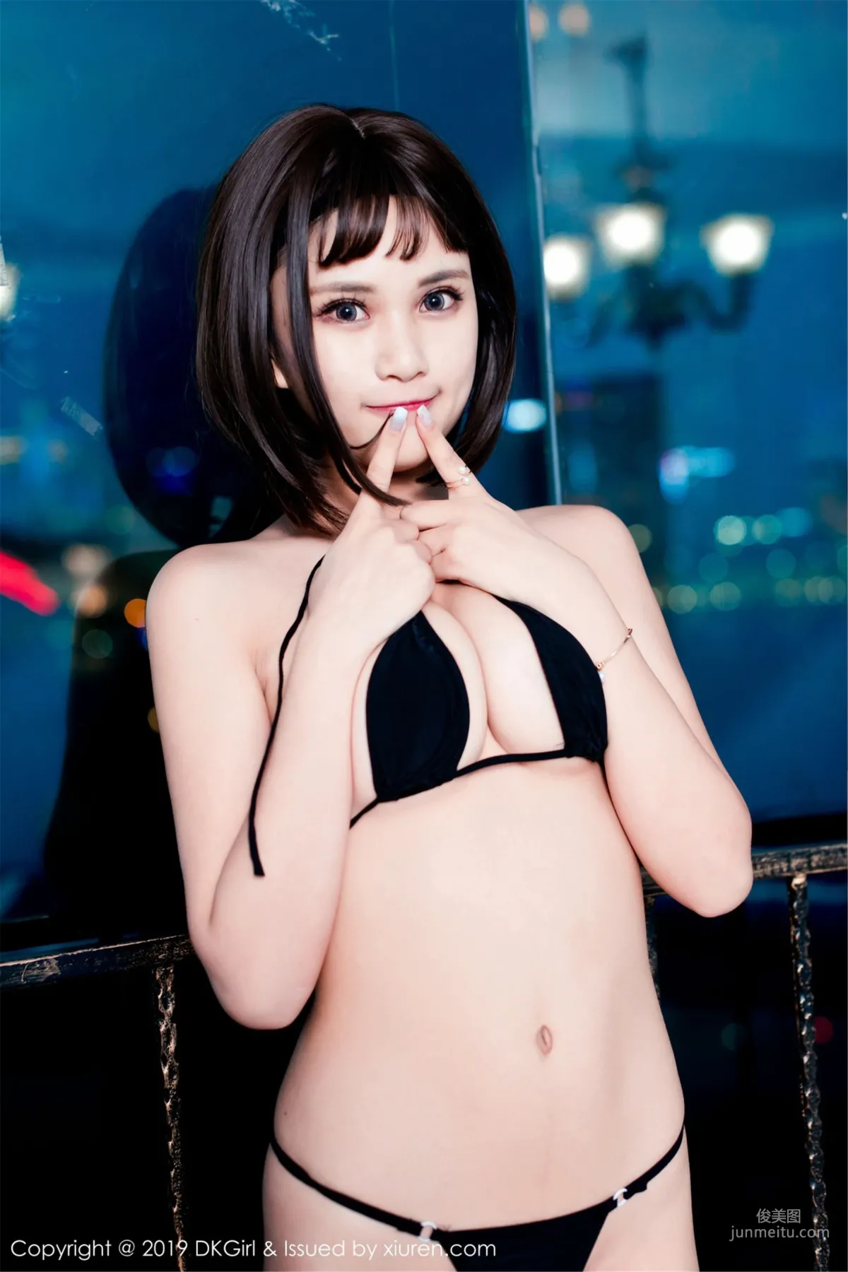 Meng Baoer BoA Black and White Different Seductive Lingerie Exquisite [DKGirl] Vol.100 Photo Set photo 46