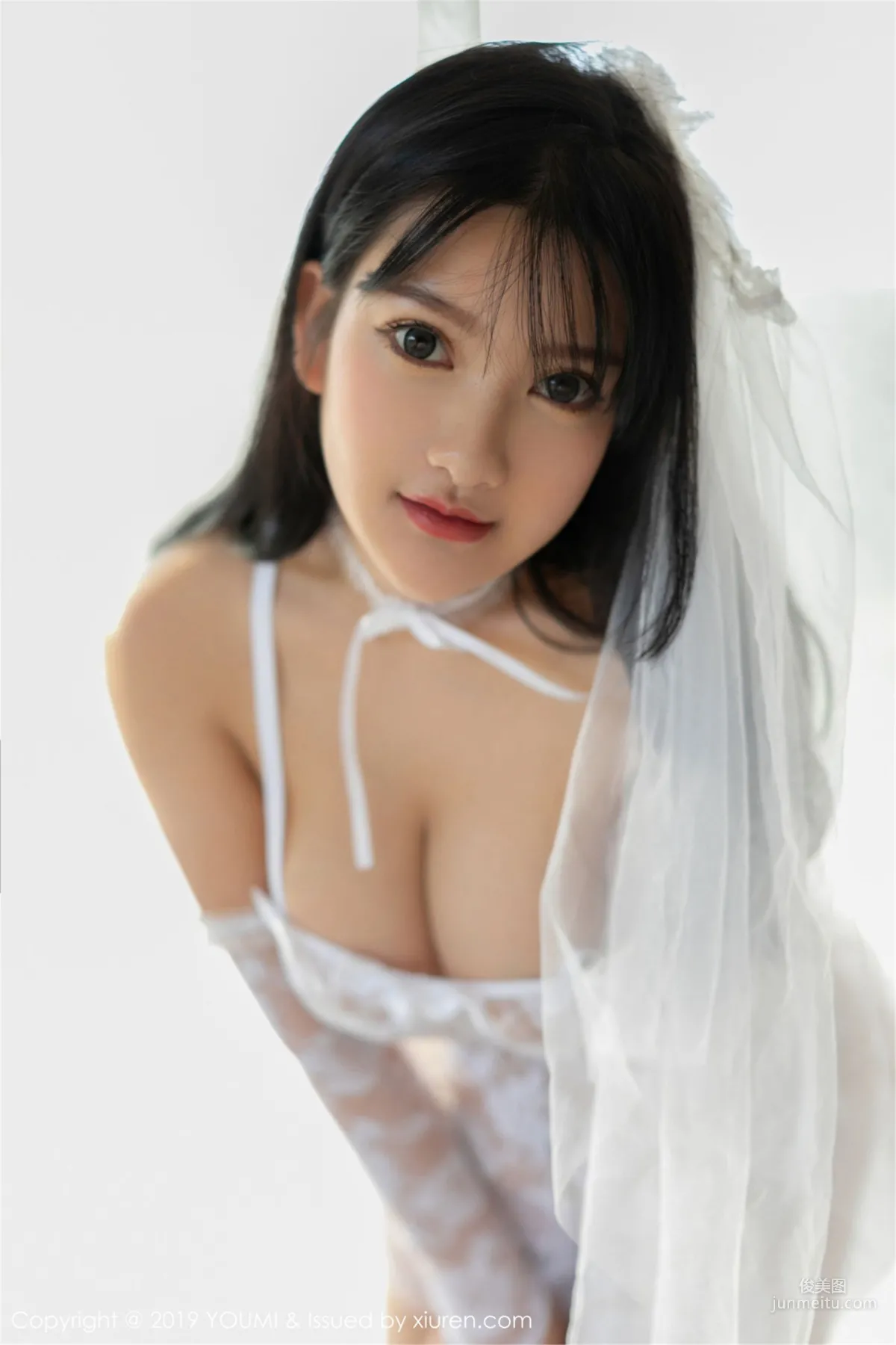 Xiao Younai, Cutout See-Through Lingerie and Seductive Black Lingerie [YouMi] Vol.309 Photo Set photo 4