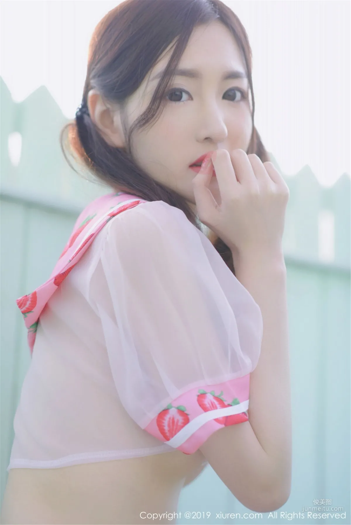 Shen Mengyao, Flight Attendant Uniform and Strawberry Lingerie Series [XiuRen] No.1419 Photo Set photo 41