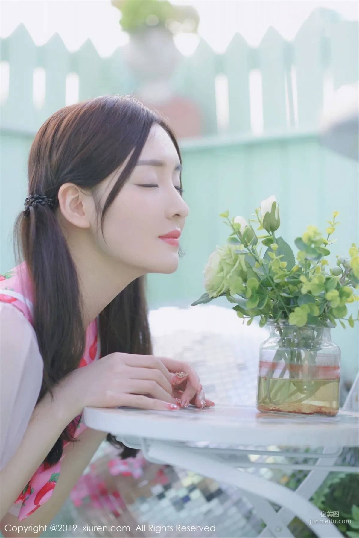 Shen Mengyao, Flight Attendant Uniform and Strawberry Lingerie Series [XiuRen] No.1419 Photo Set photo 46