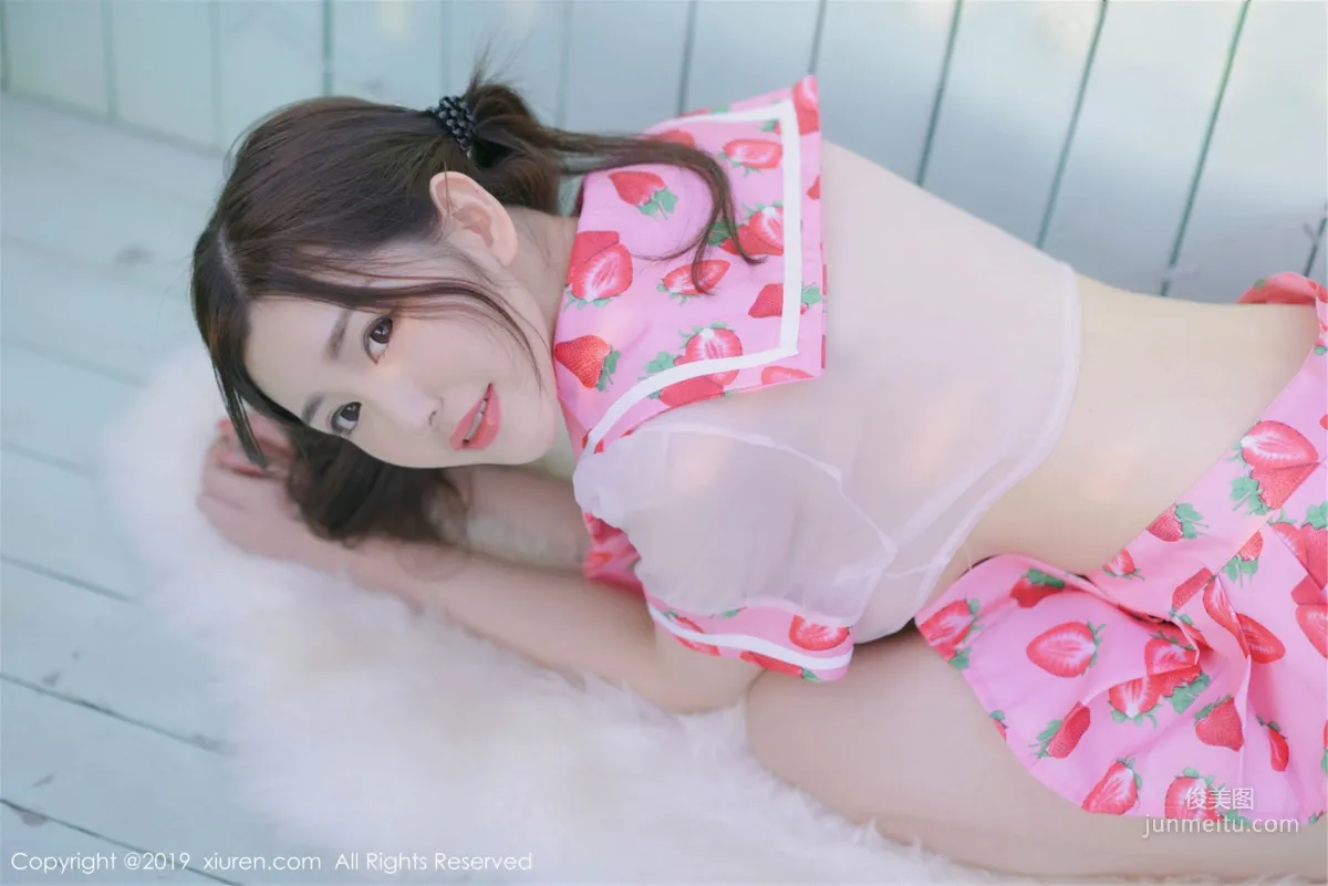Shen Mengyao, Flight Attendant Uniform and Strawberry Lingerie Series [XiuRen] No.1419 Photo Set photo 35