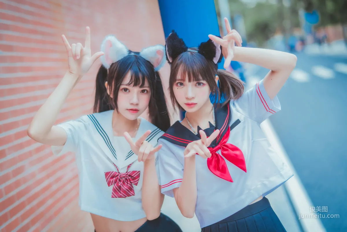 桜桃喵&疯猫ss 《JK百合2》 [萝莉COS] 写真集30