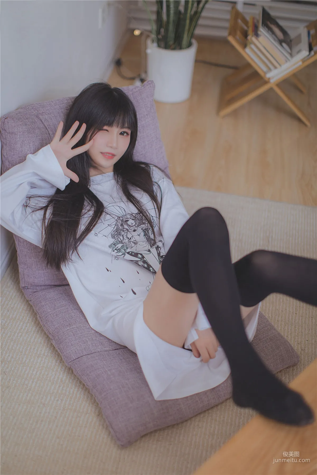 [風之領域] NO.079 長發的黑絲學妹 寫真集 1