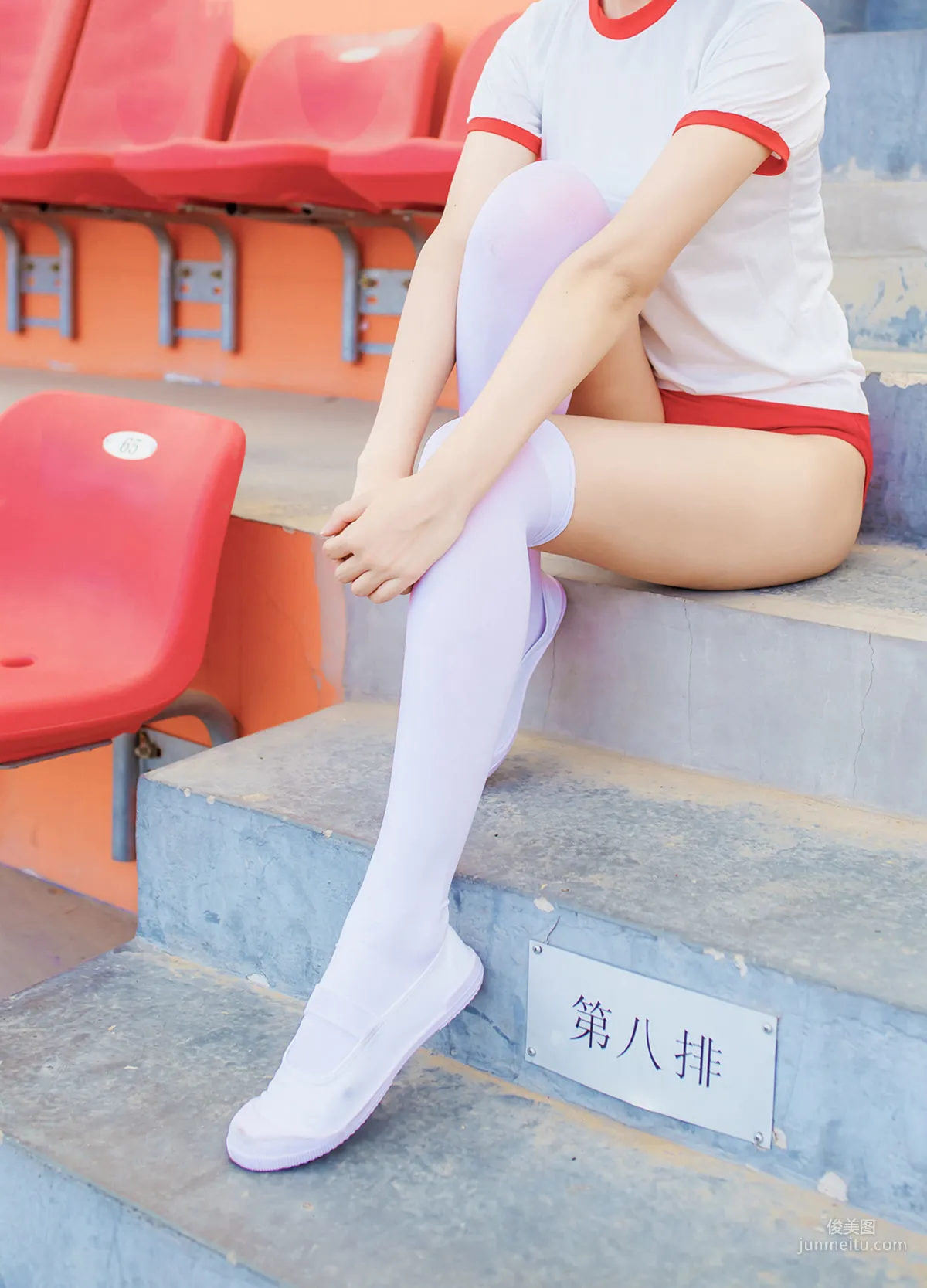 [风之领域] NO.132 体操服少女的过膝白丝 写真集7